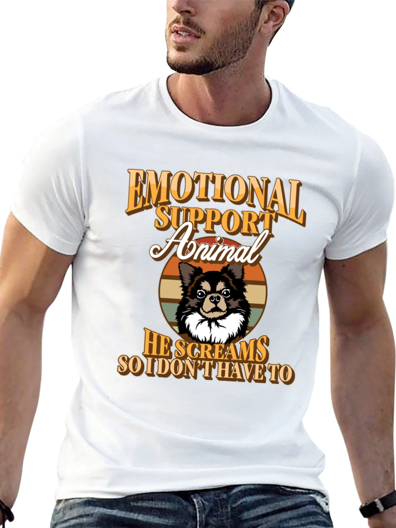Emotional Support Animal Novelty Graphic Tee