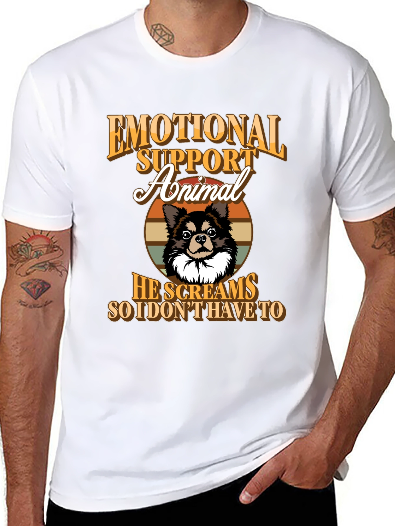 Emotional Support Animal Novelty Graphic Tee