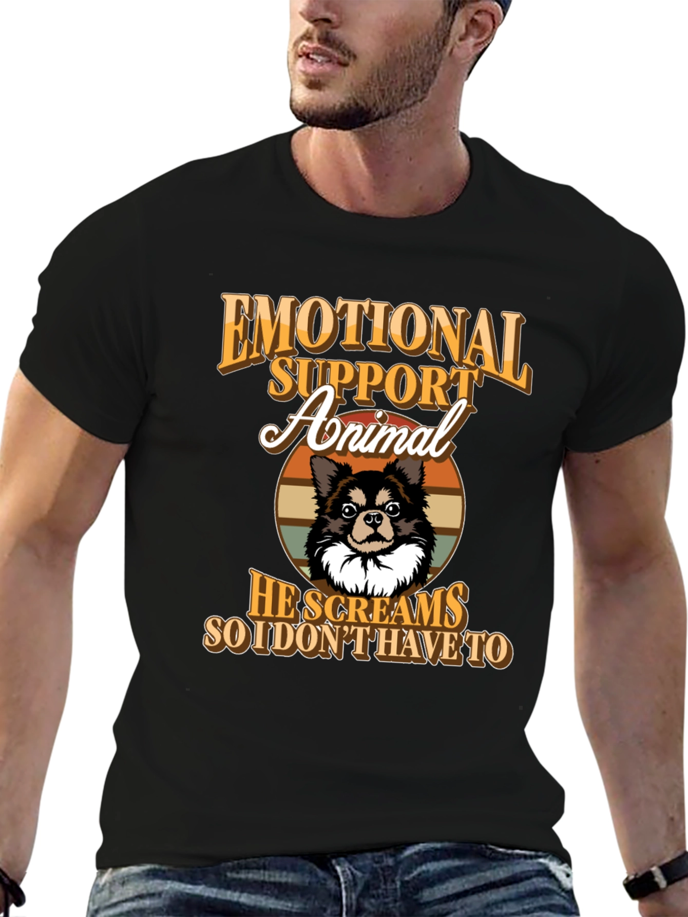Emotional Support Animal Novelty Graphic Tee