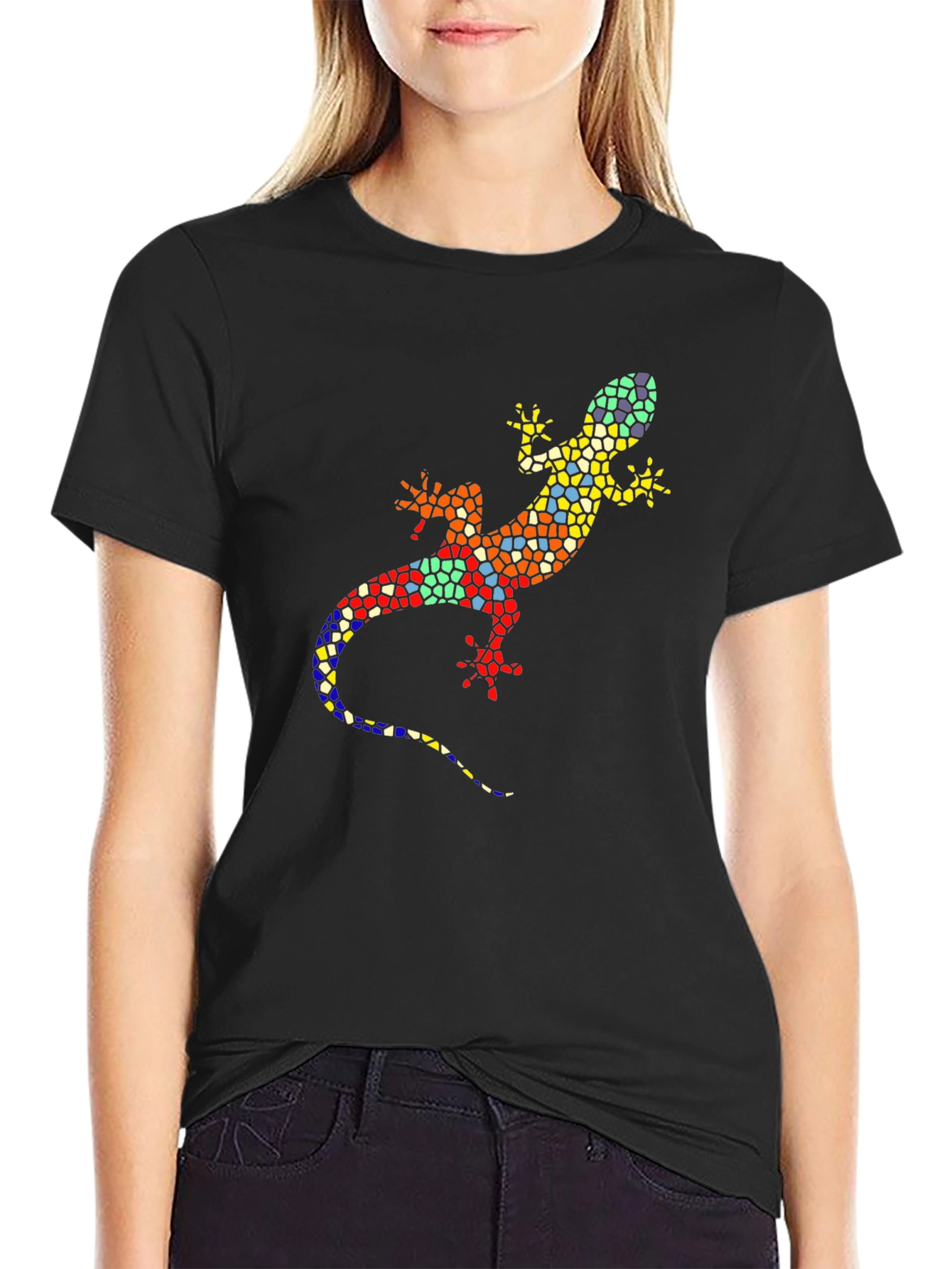 Mosaic Gecko Graphic T-Shirt