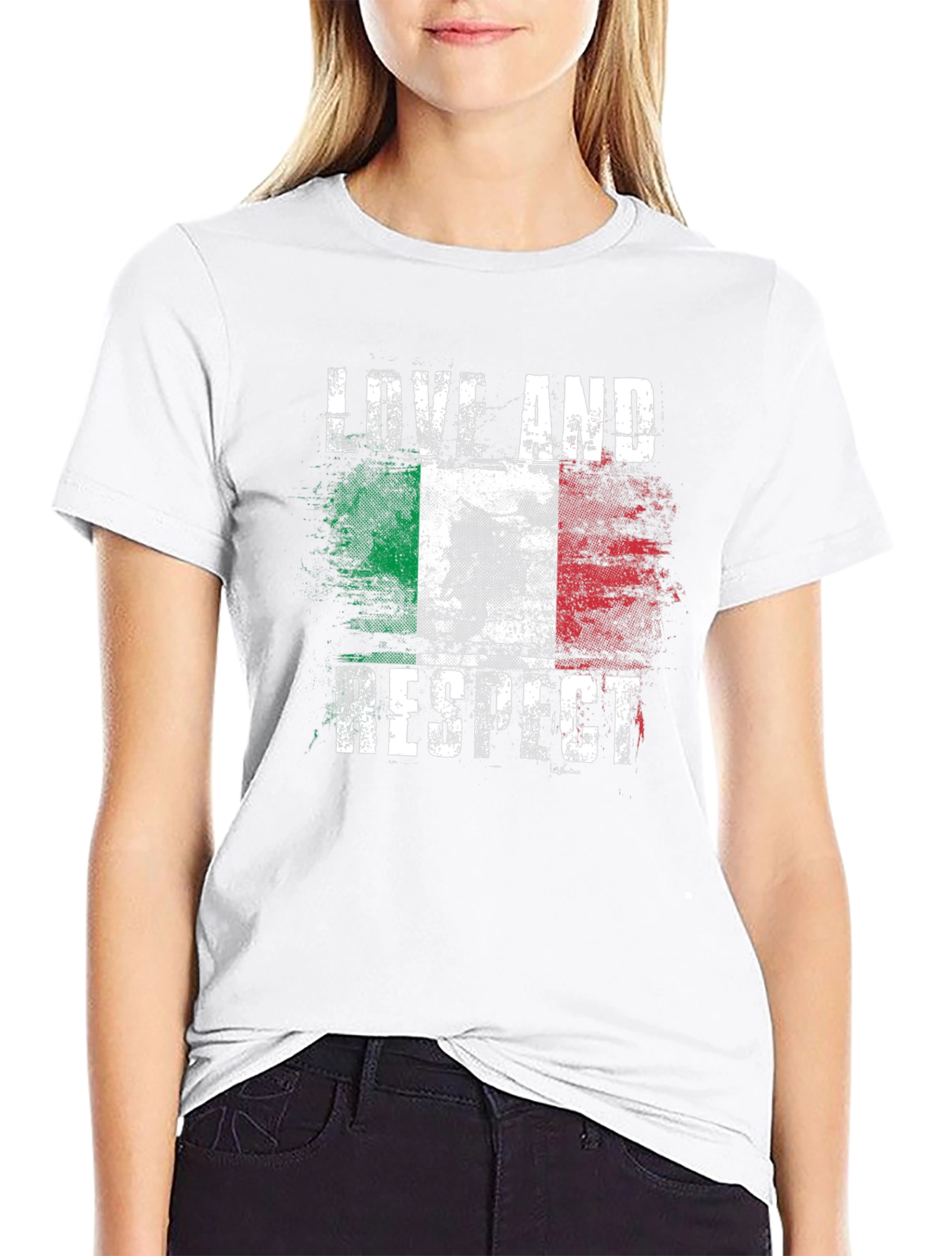 Italian Flag Love and Respect T-Shirt