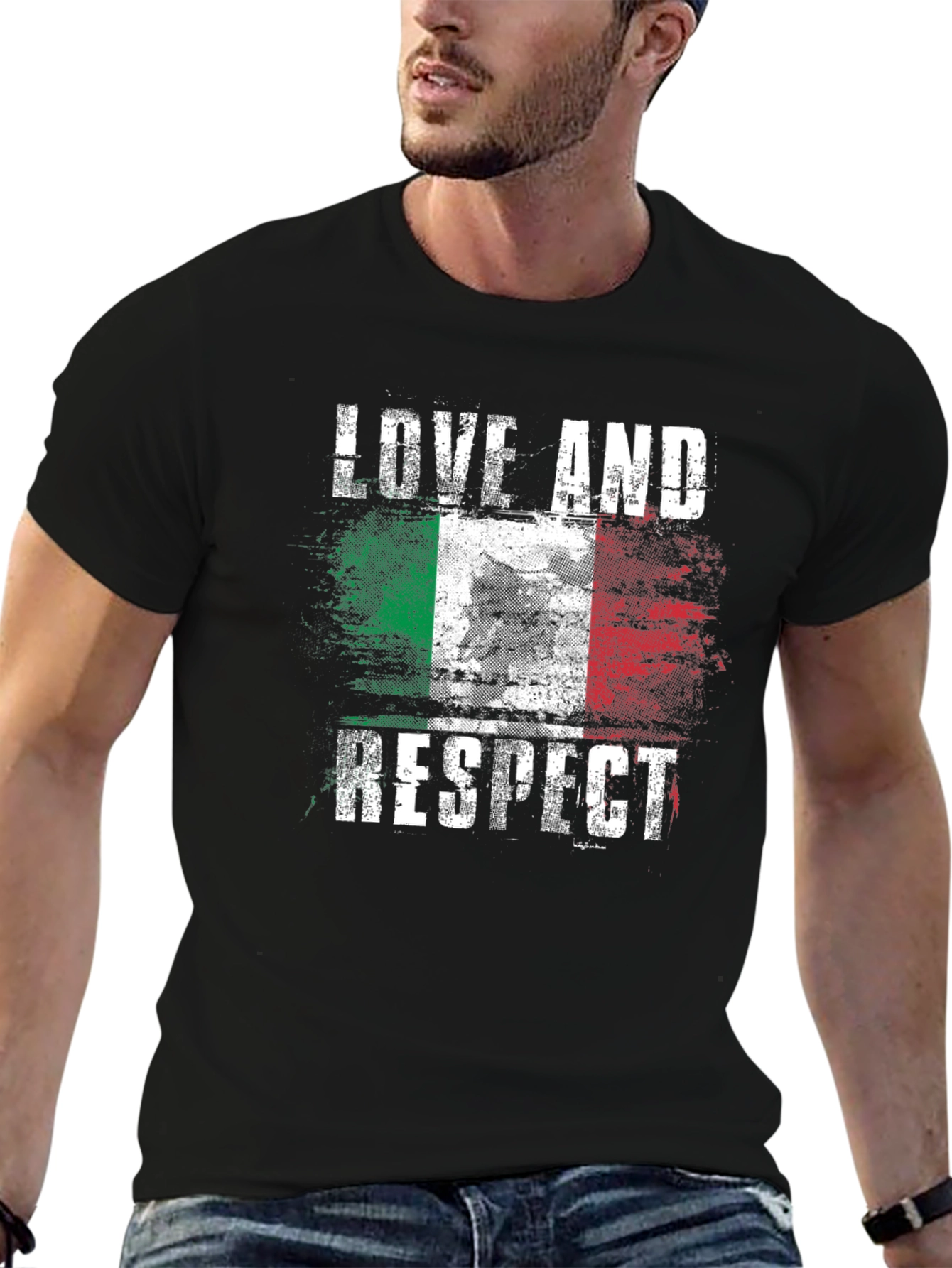 Italian Flag Love and Respect T-Shirt