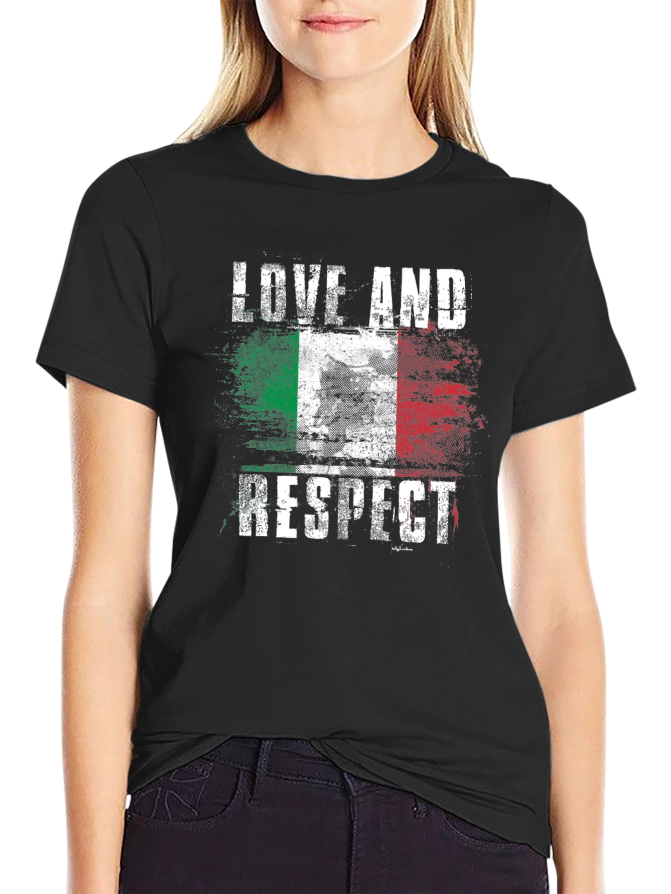 Italian Flag Love and Respect T-Shirt
