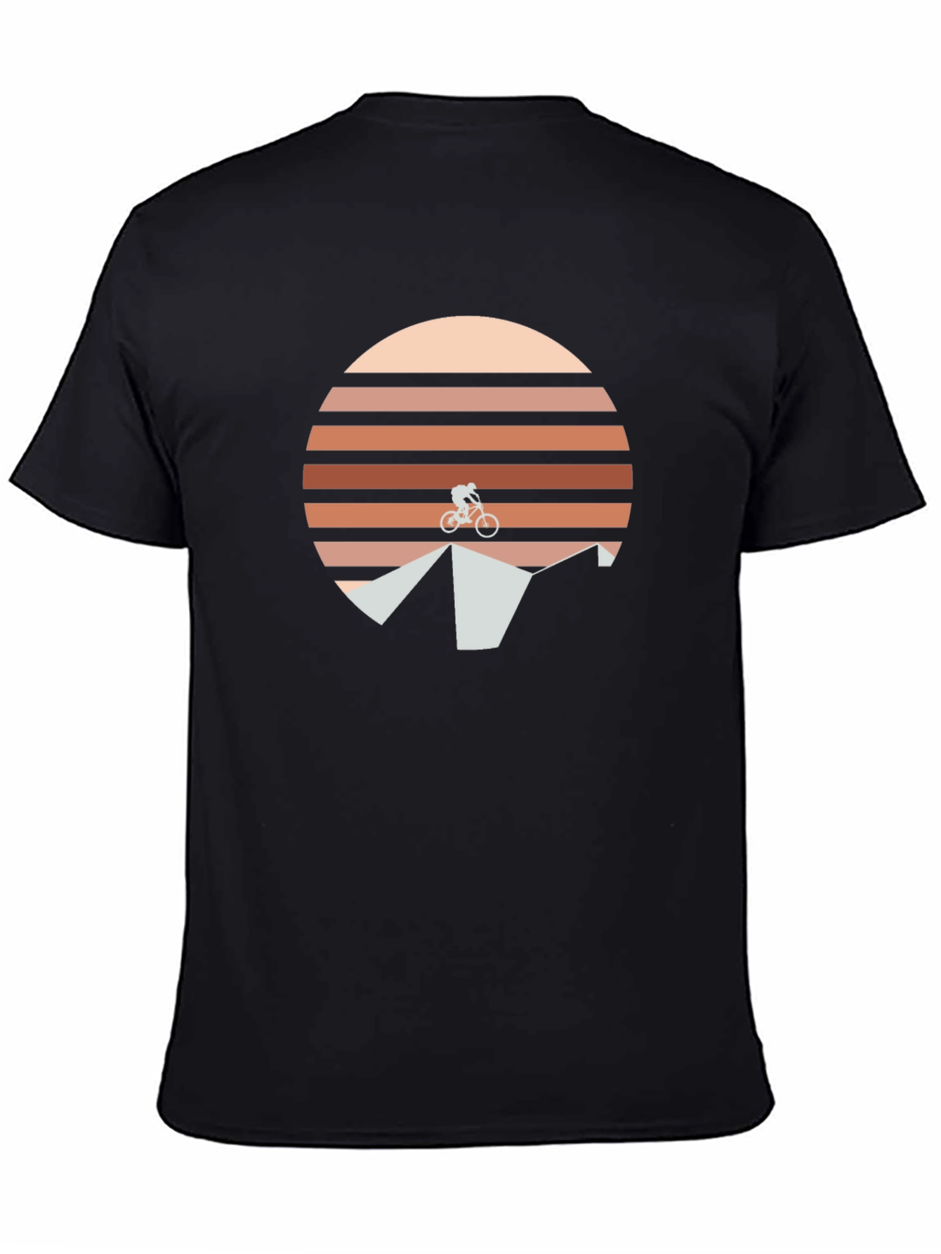 Mountain Bike Sunset Graphic Tee - Black