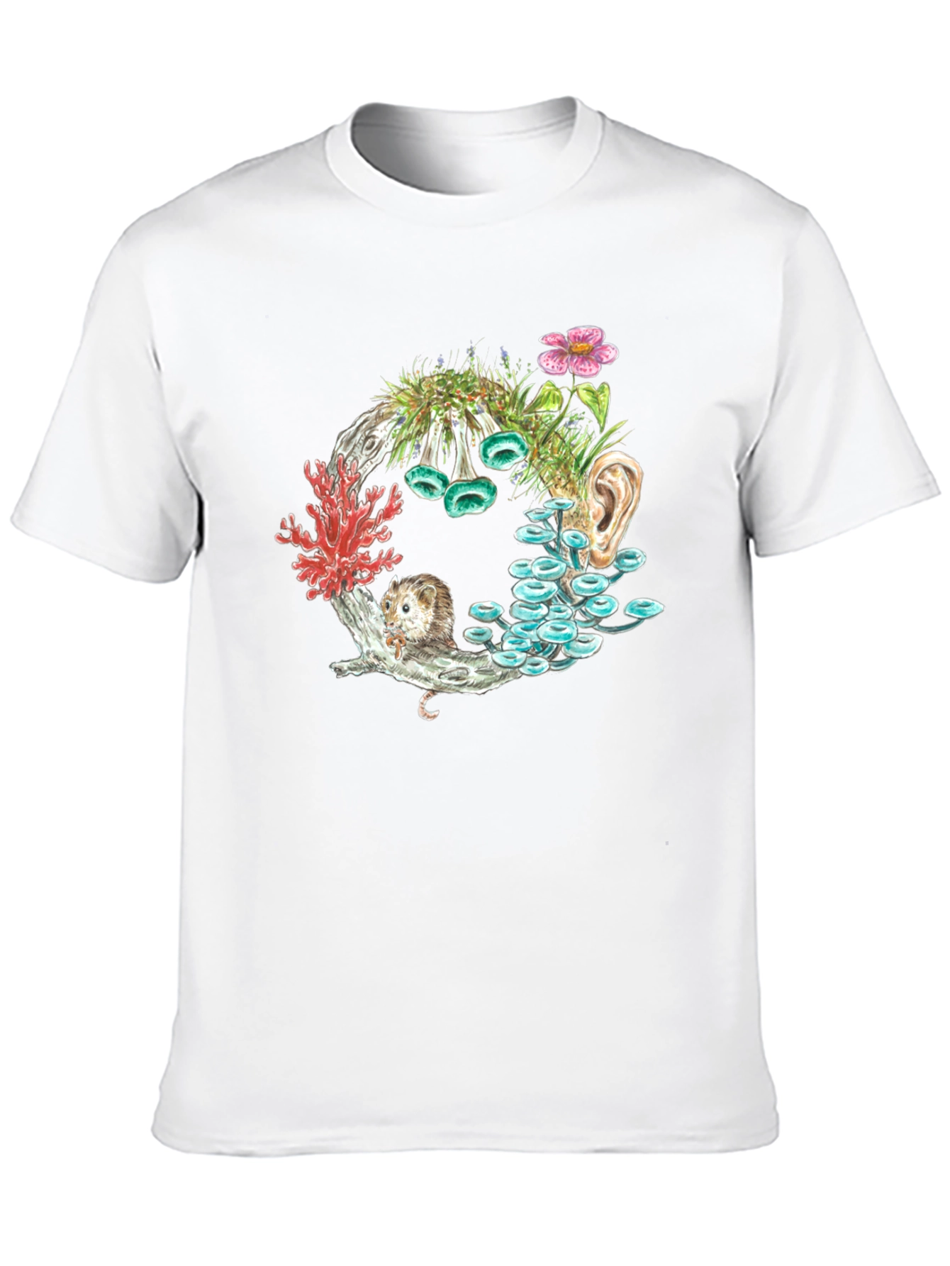 Surreal Nature Graphic Tee - Unique Print Design