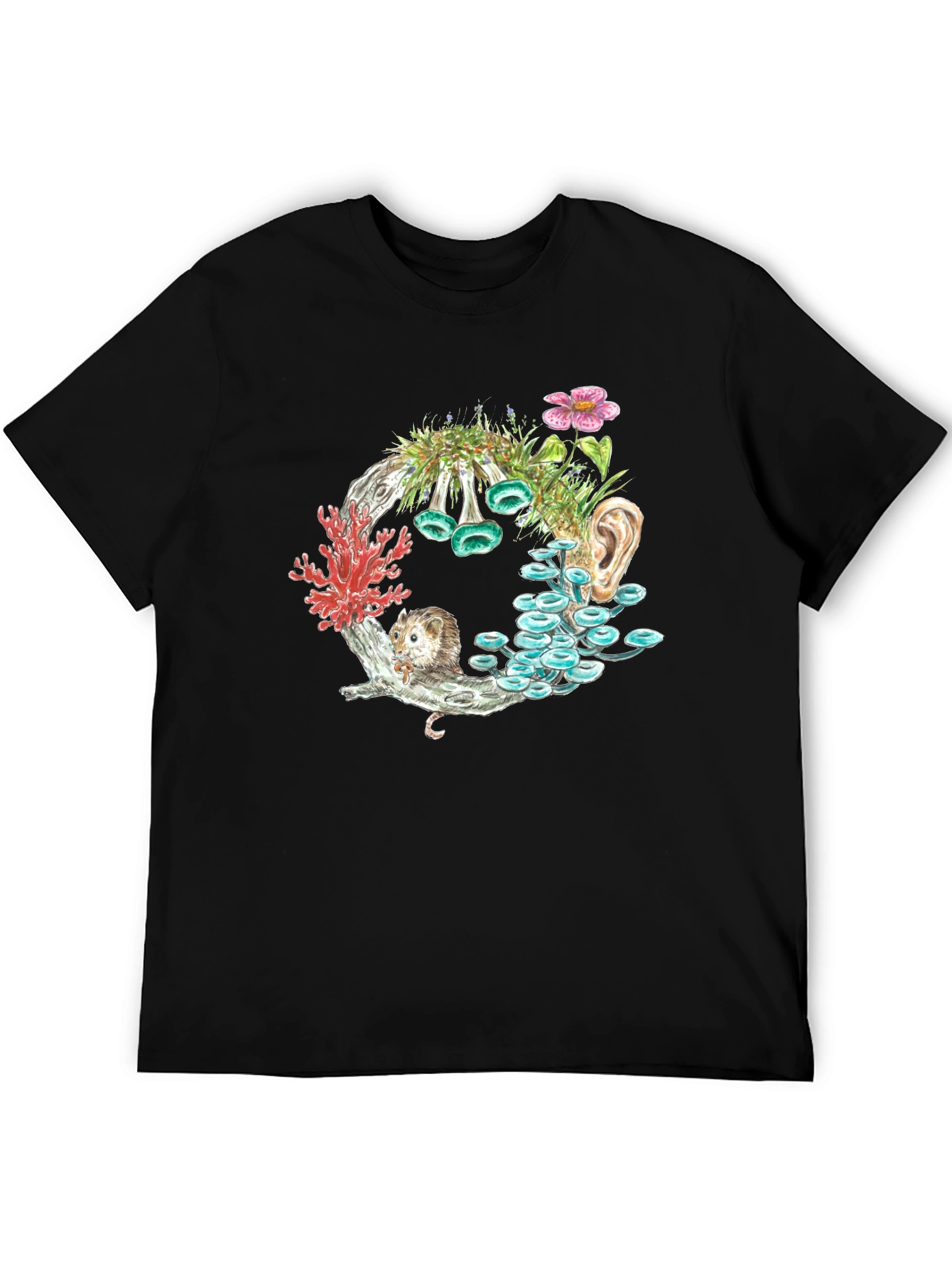 Surreal Nature Graphic Tee - Unique Print Design