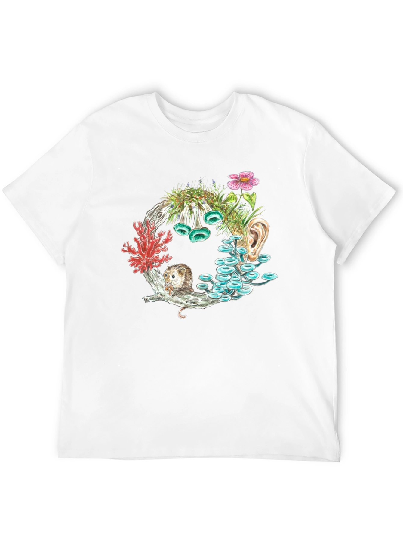 Surreal Nature Graphic Tee - Unique Print Design
