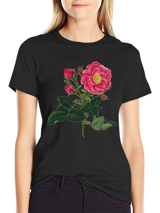 Vintage Rose Graphic T-Shirt - Black