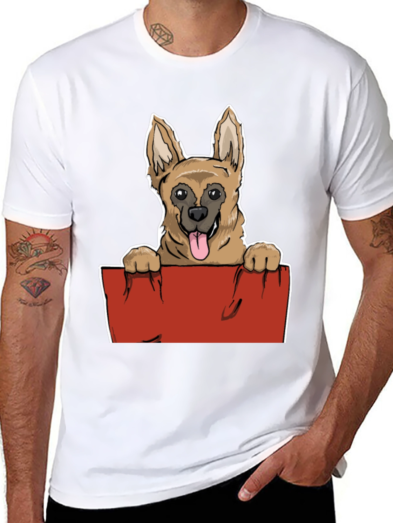 Dog Graphic Tee - Unisex Black T-Shirt