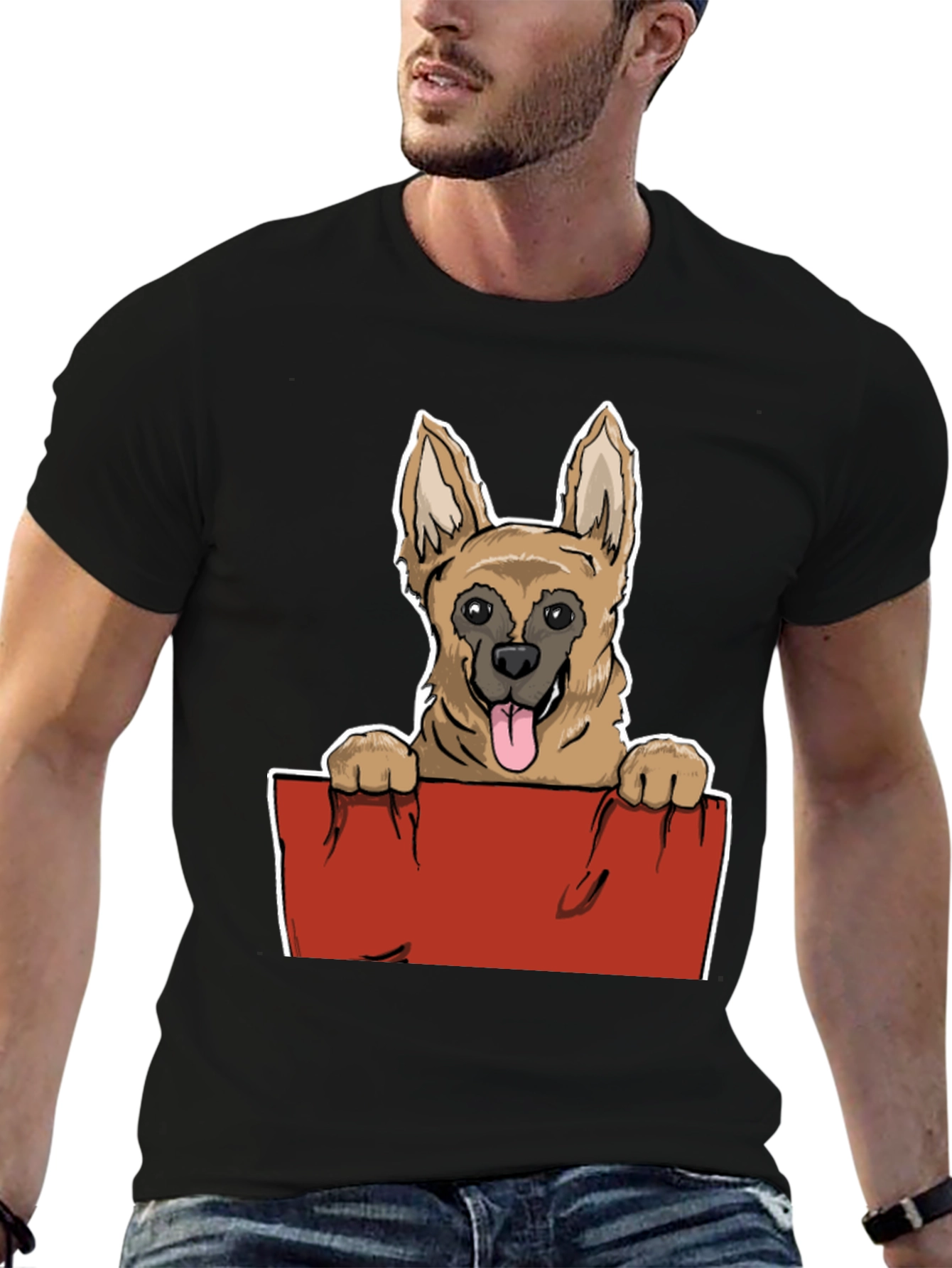 Dog Graphic Tee - Unisex Black T-Shirt