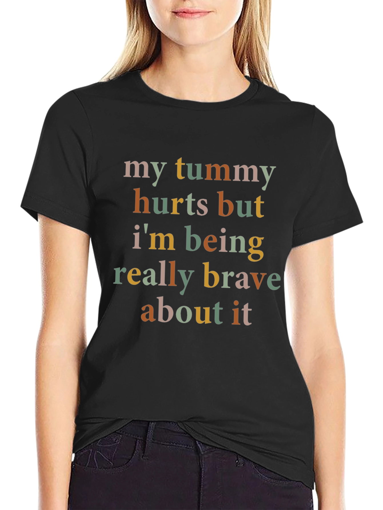Funny Tummy Hurts Brave Tee