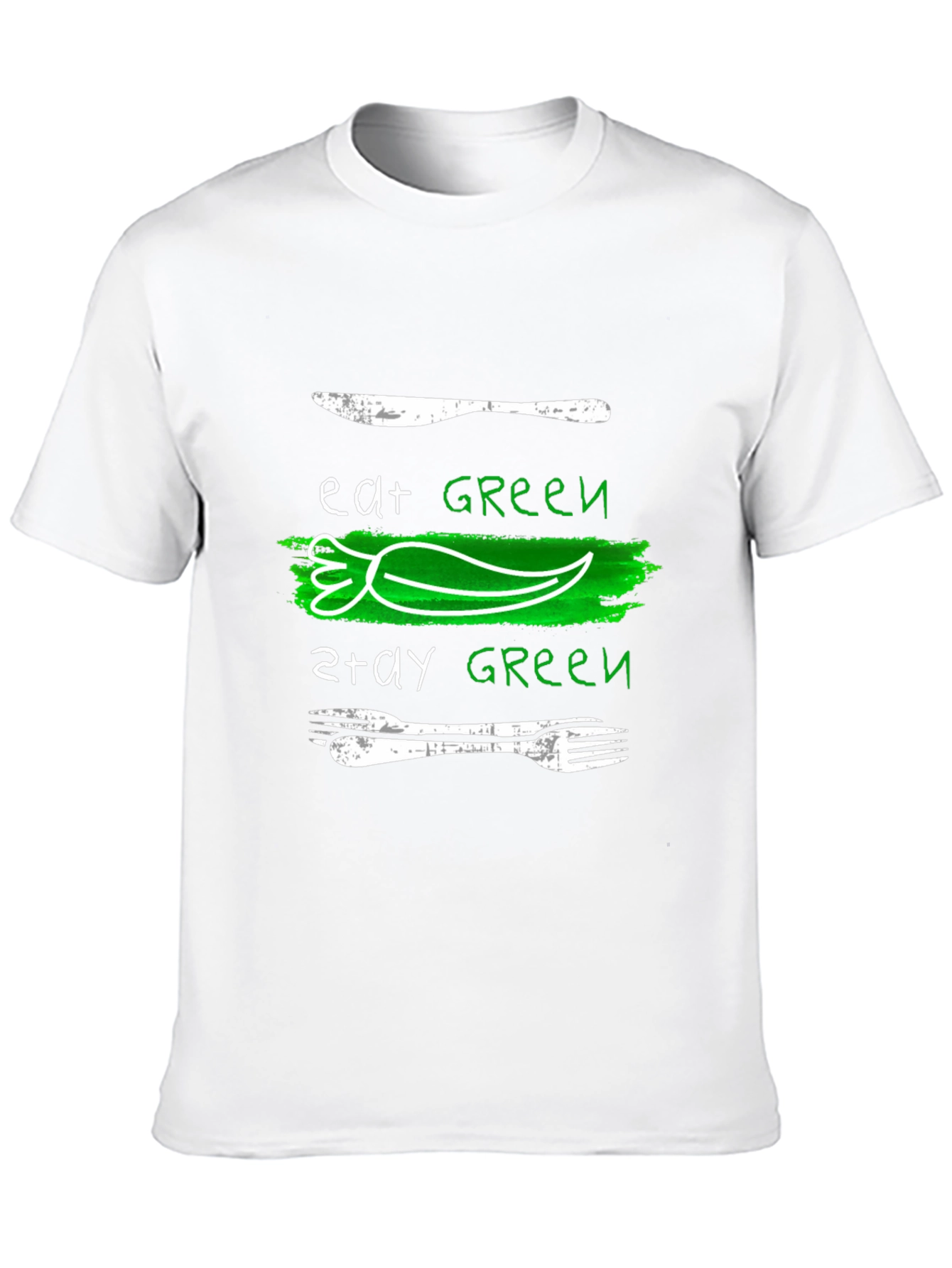 Eat Green Stay Green Graphic Tee - Black