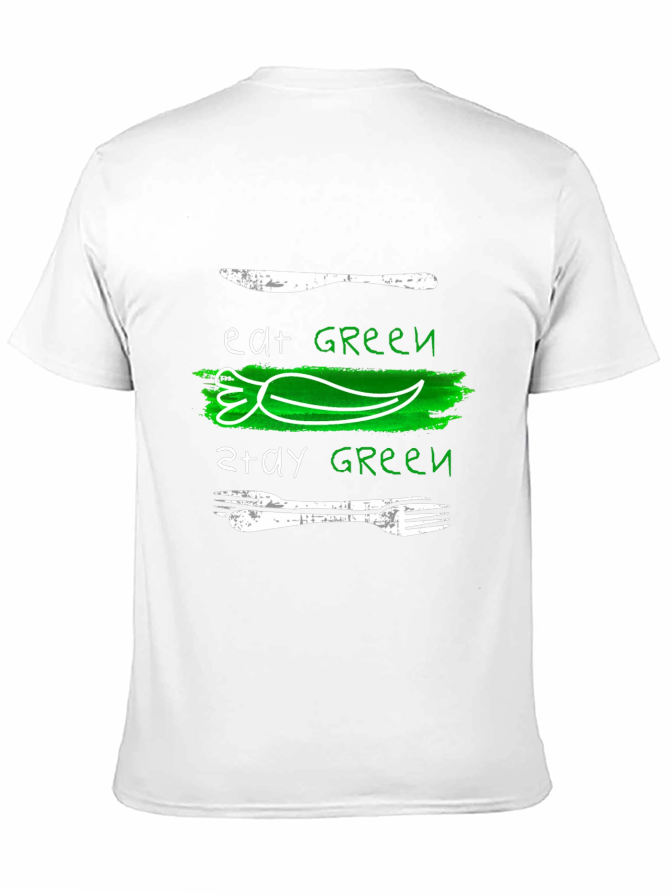 Eat Green Stay Green Graphic Tee - Black