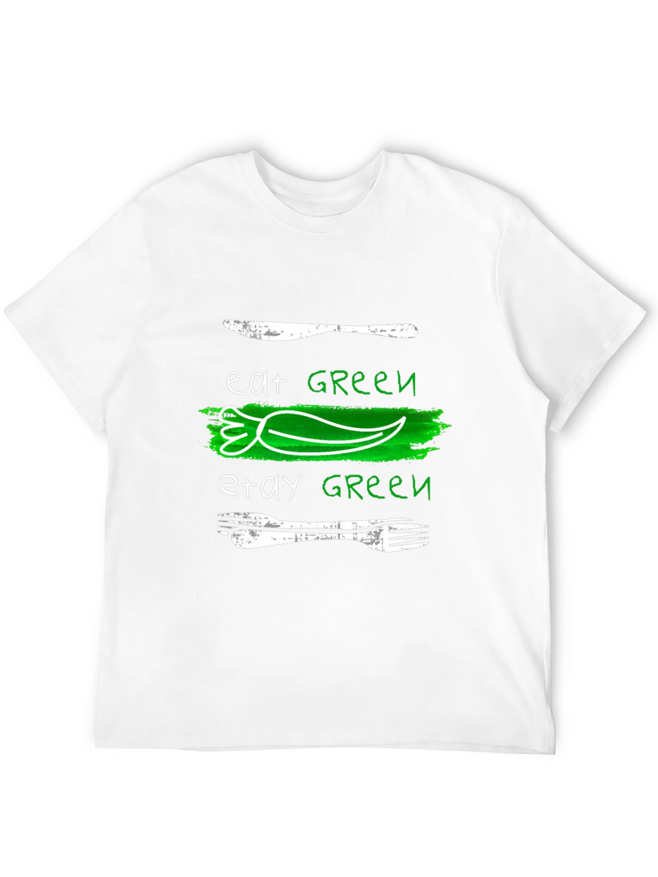 Eat Green Stay Green Graphic Tee - Black