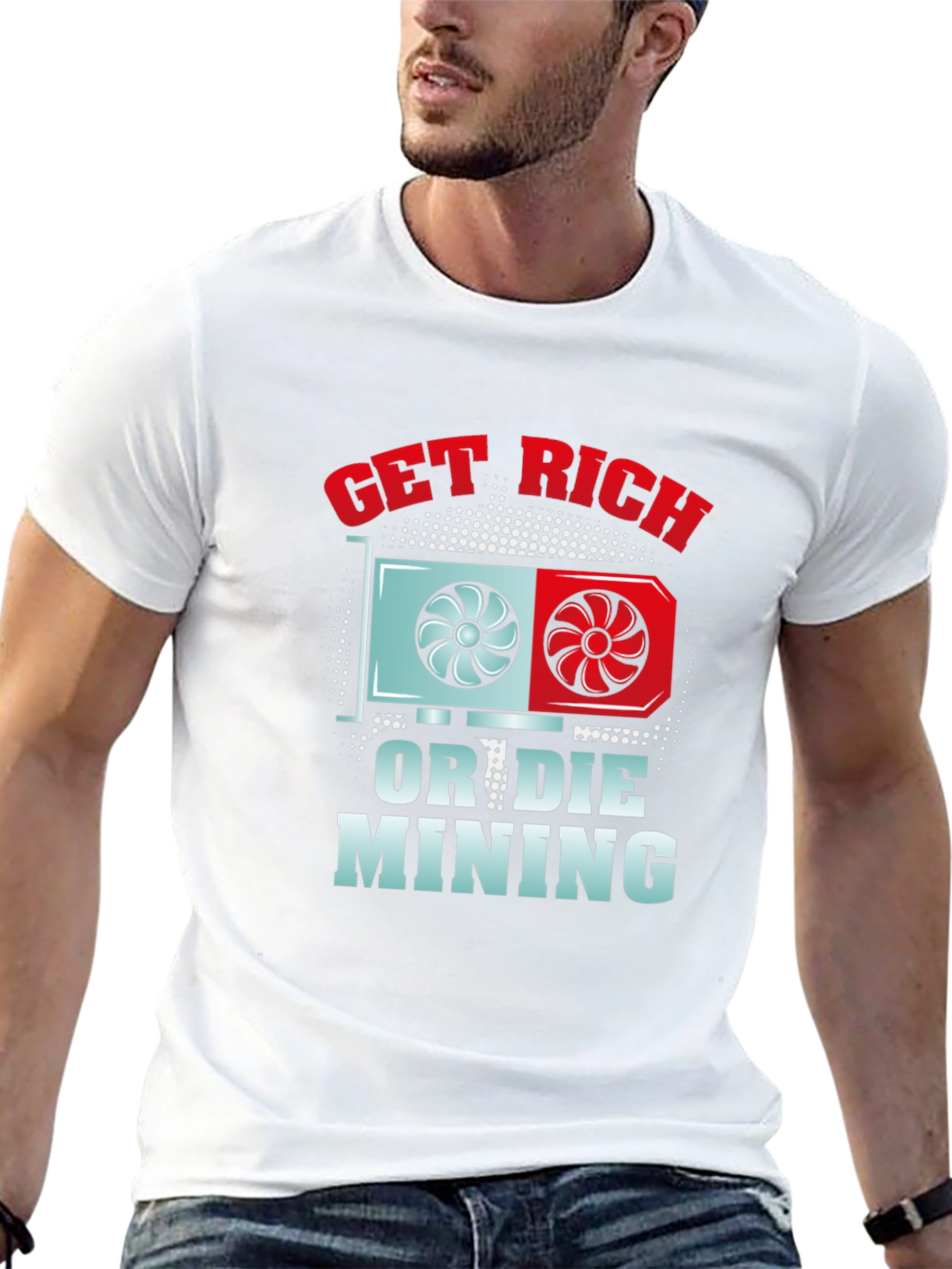 Get Rich or Die Mining Black T-Shirt