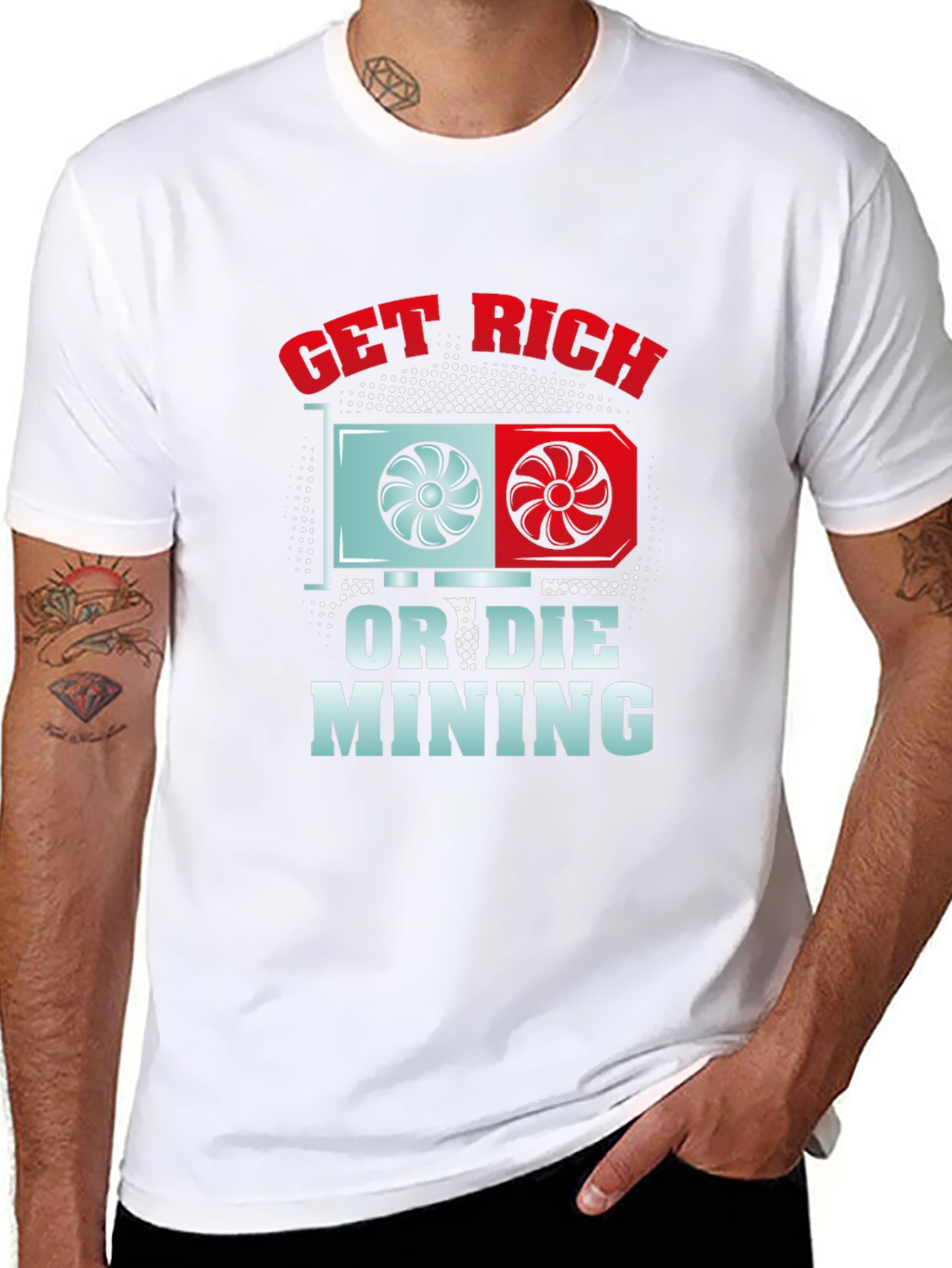 Get Rich or Die Mining Black T-Shirt