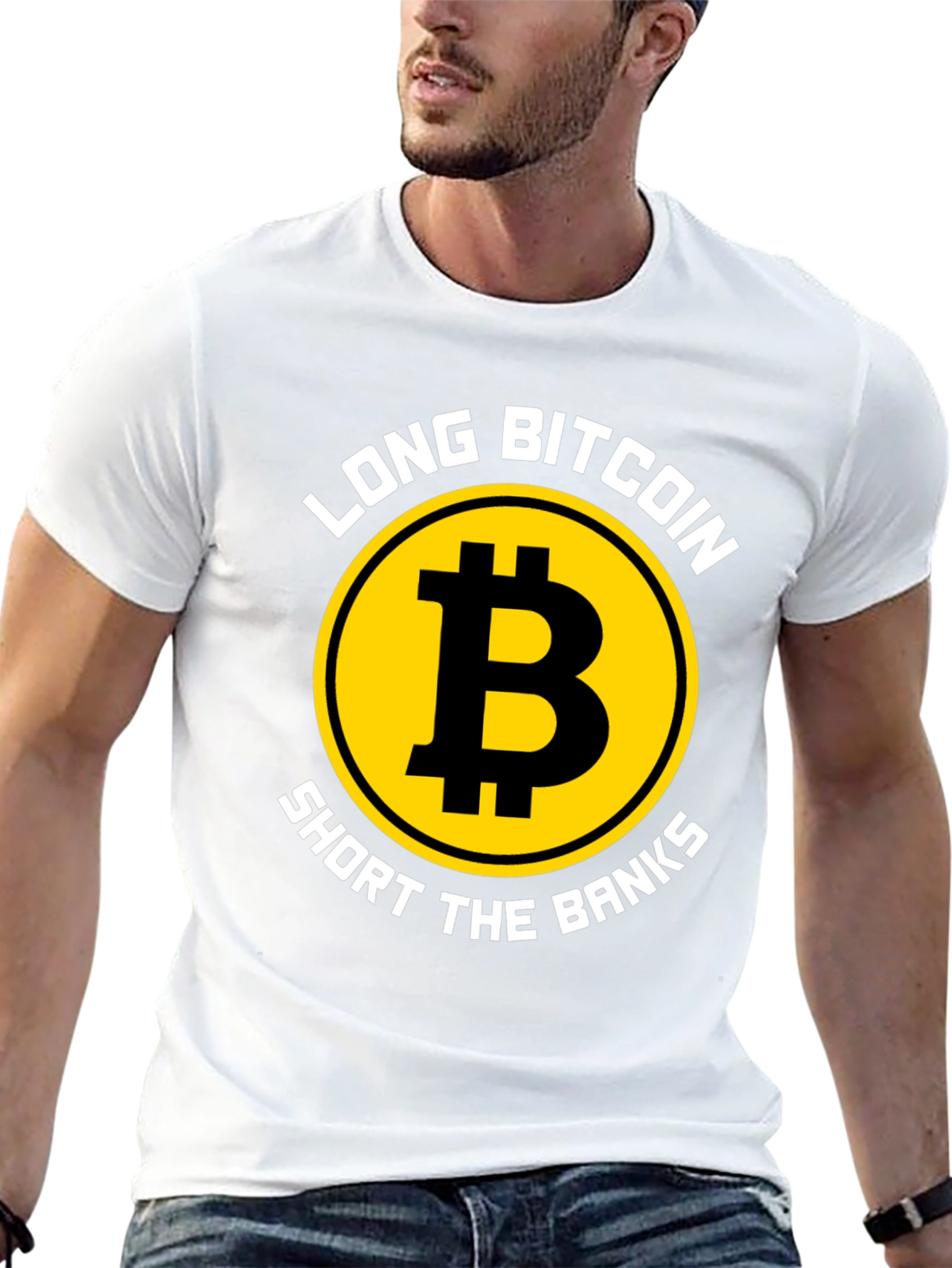 Long Bitcoin Short the Banks Graphic Tee