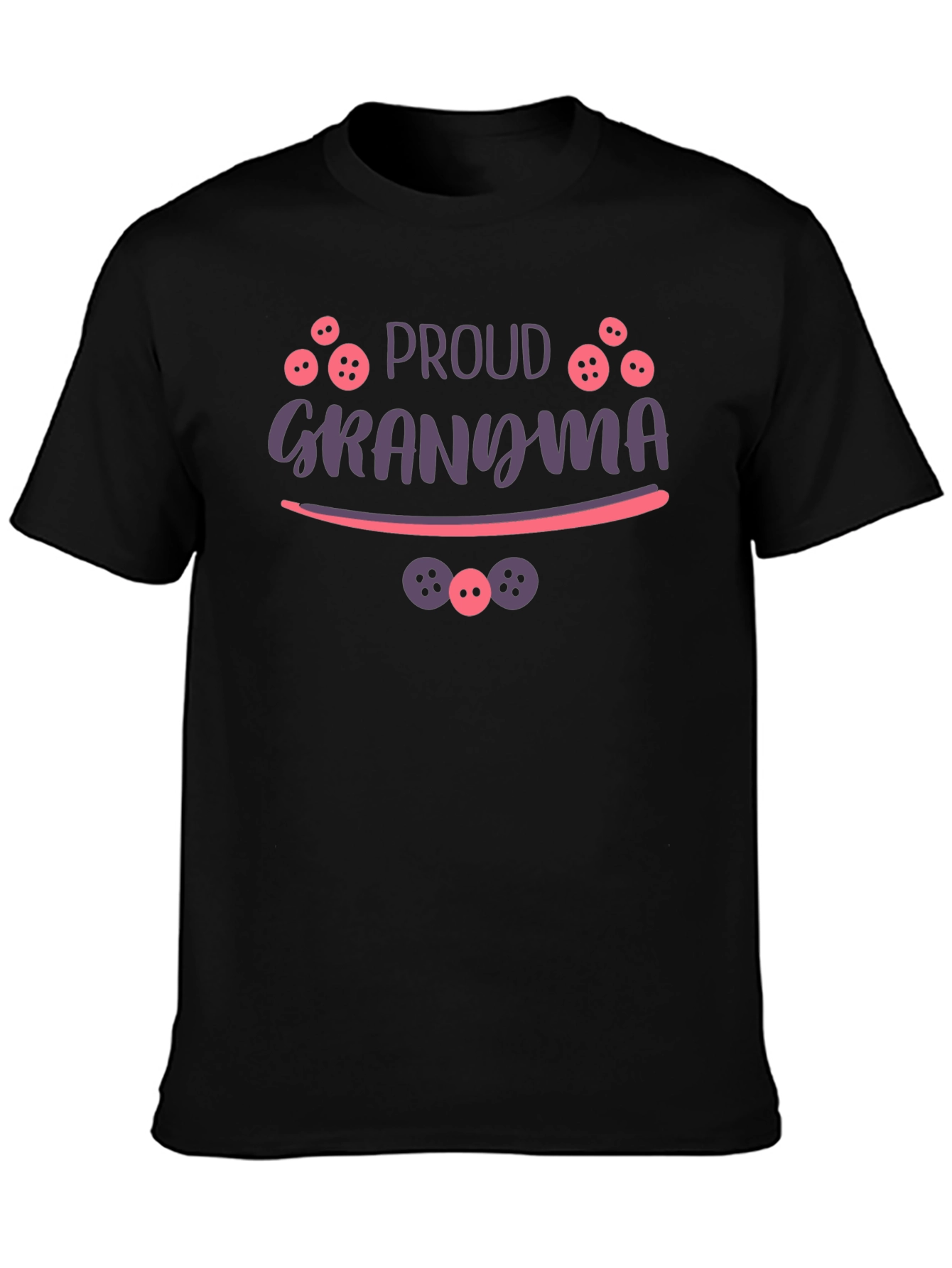 Proud Grandma Graphic T-Shirt - Black