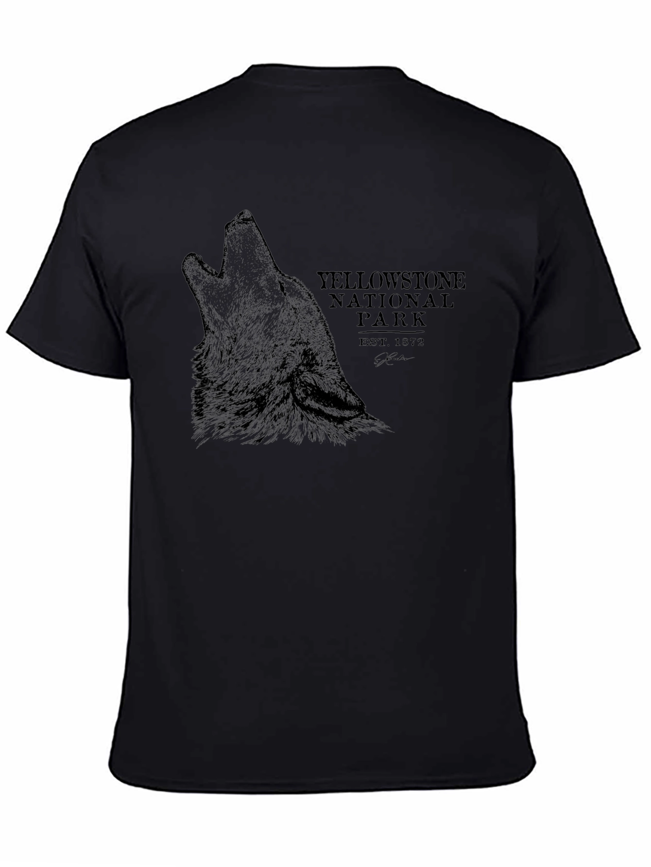 Yellowstone National Park Wolf Graphic Tee