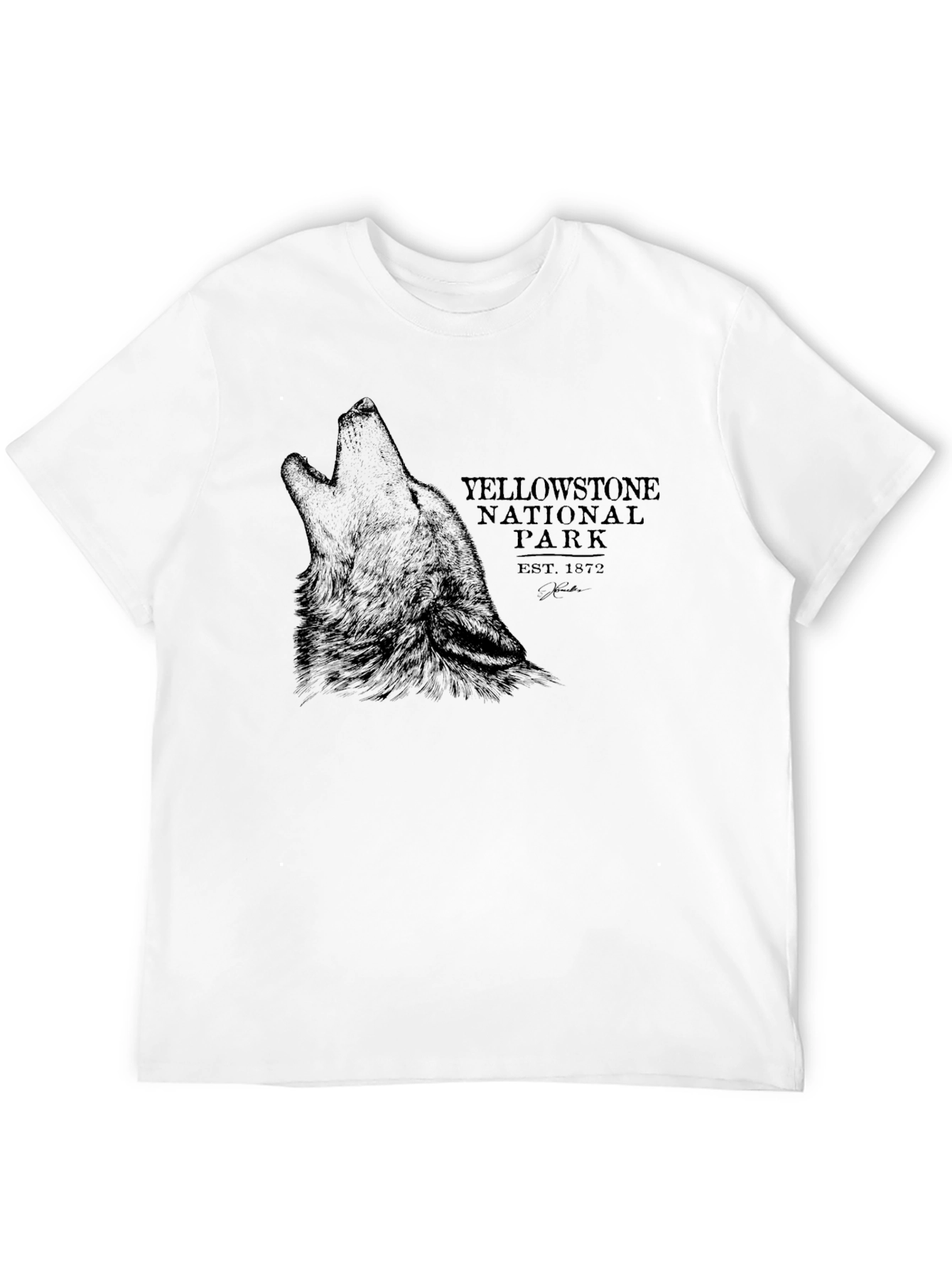 Yellowstone National Park Wolf Graphic Tee