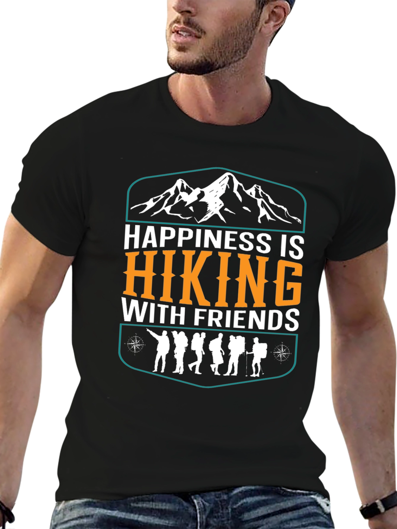 Happiness is Hiking Tee - Outdoor Adventure Shirt