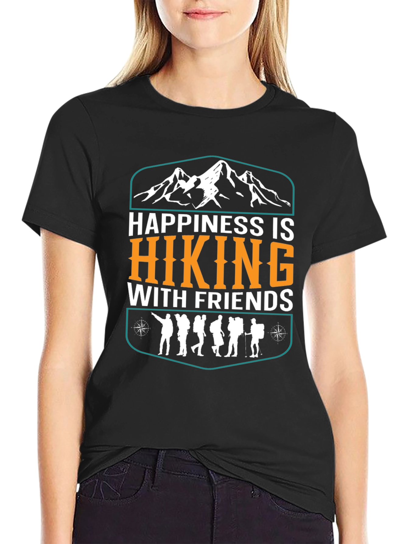 Happiness is Hiking Tee - Outdoor Adventure Shirt