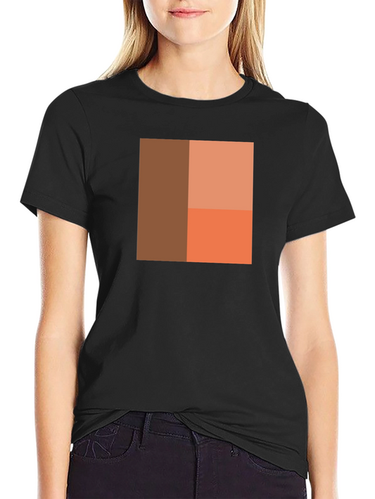 Abstract Color Block Graphic Tee - Modern Style