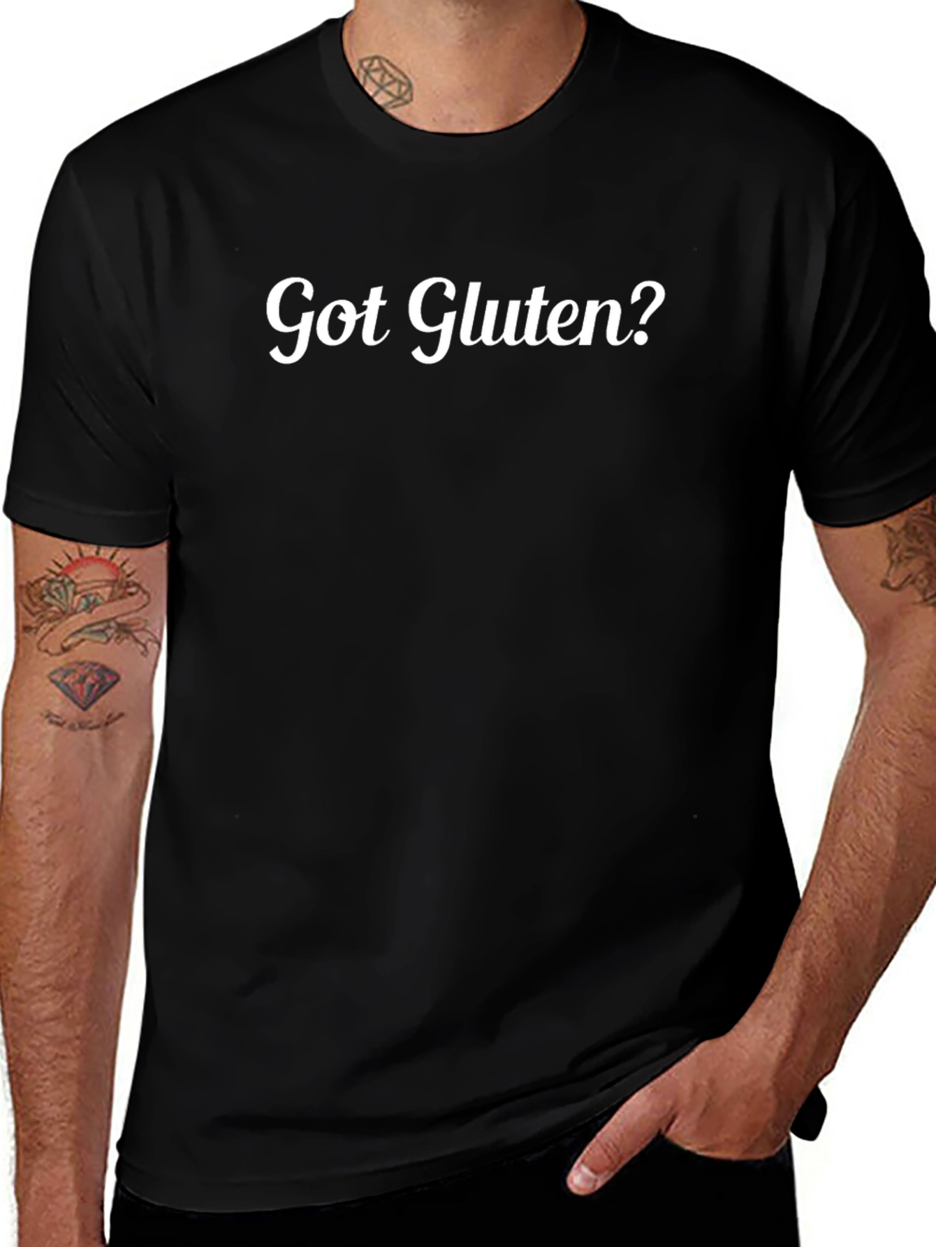 Got Gluten? Black T-Shirt Funny Foodie Tee