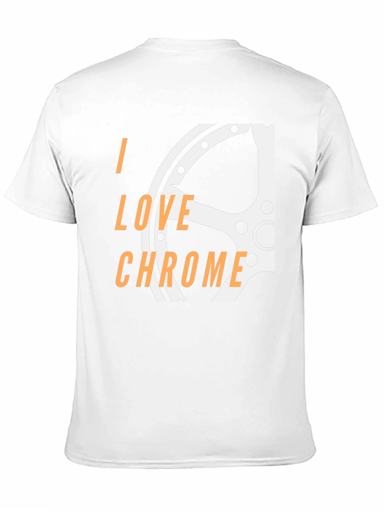 I Love Chrome Graphic Tee - Black Cotton Blend