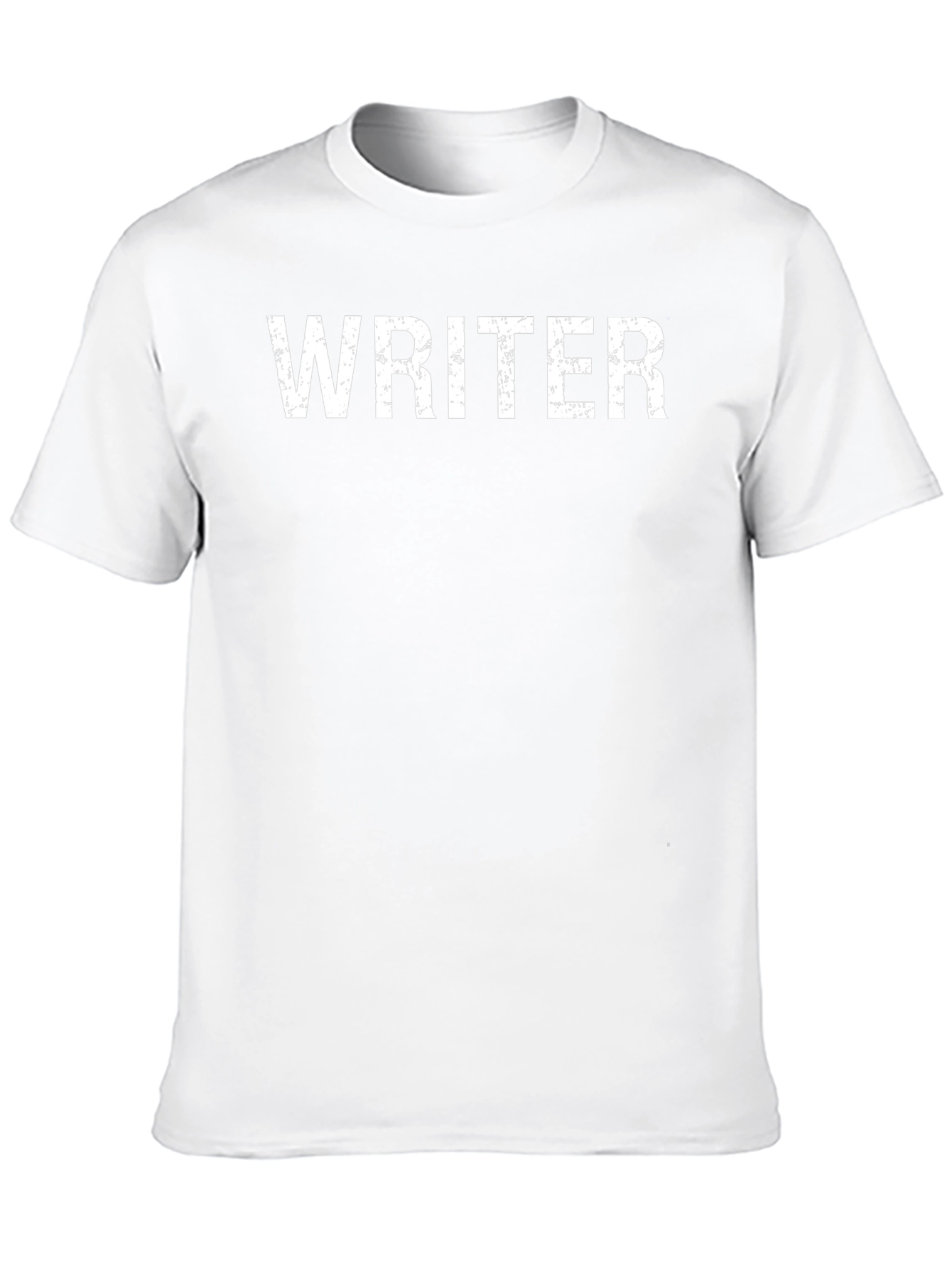 Writer Tee - Distressed Text Graphic T-Shirt
