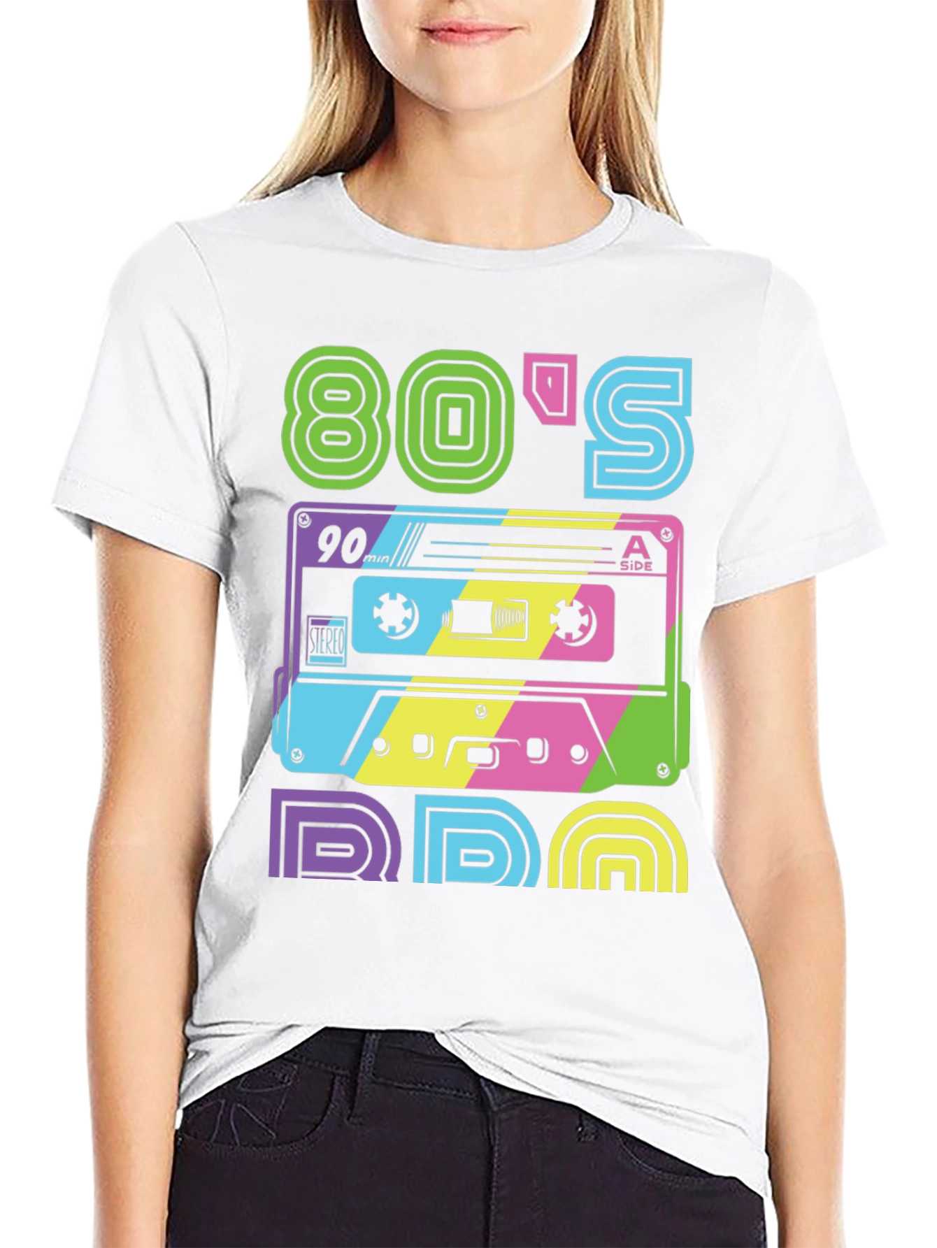 Retro 80s T-Shirt: Cassette Tape Design