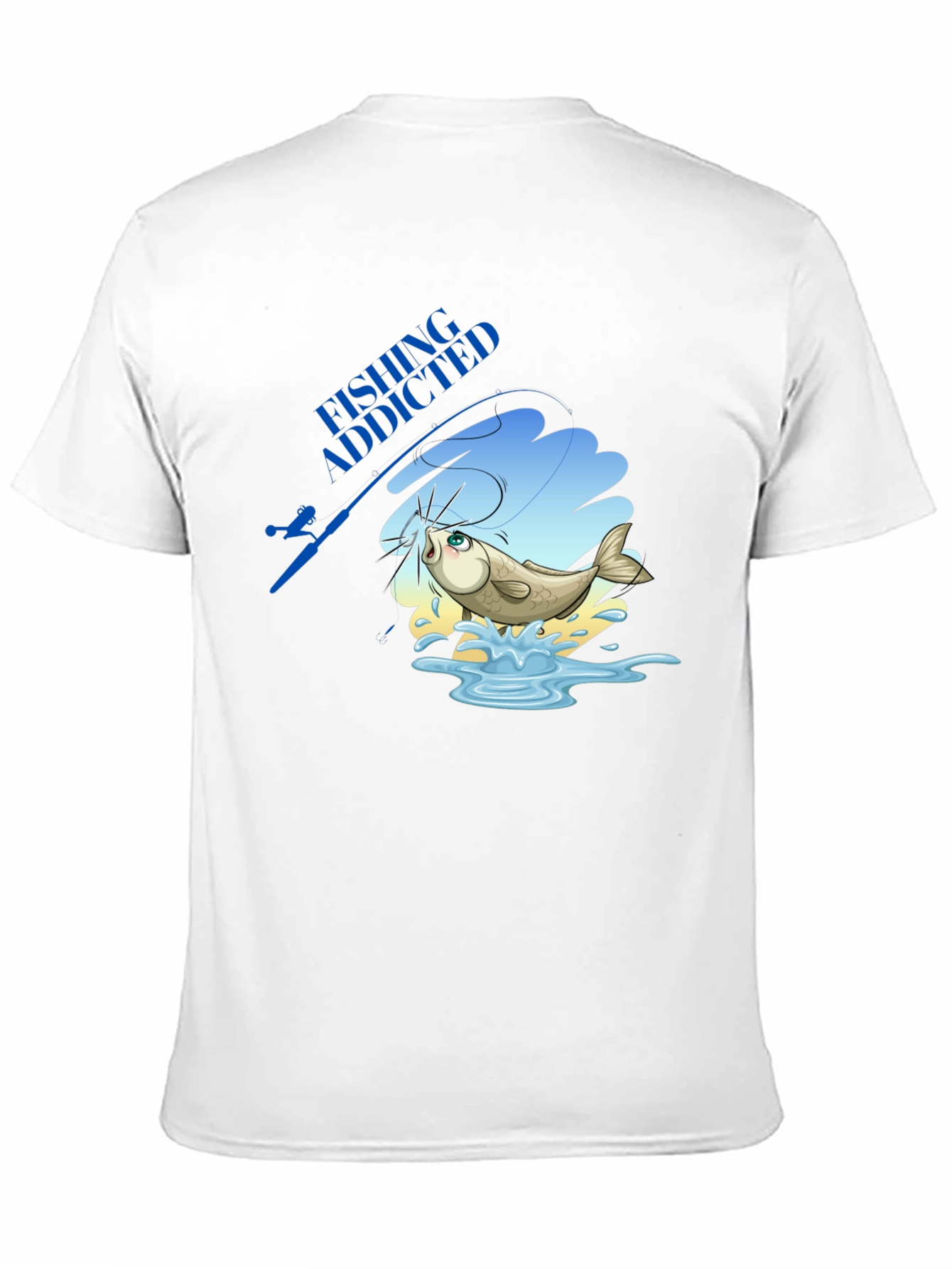 Fishing Addicted Black T-Shirt - Angler Gift