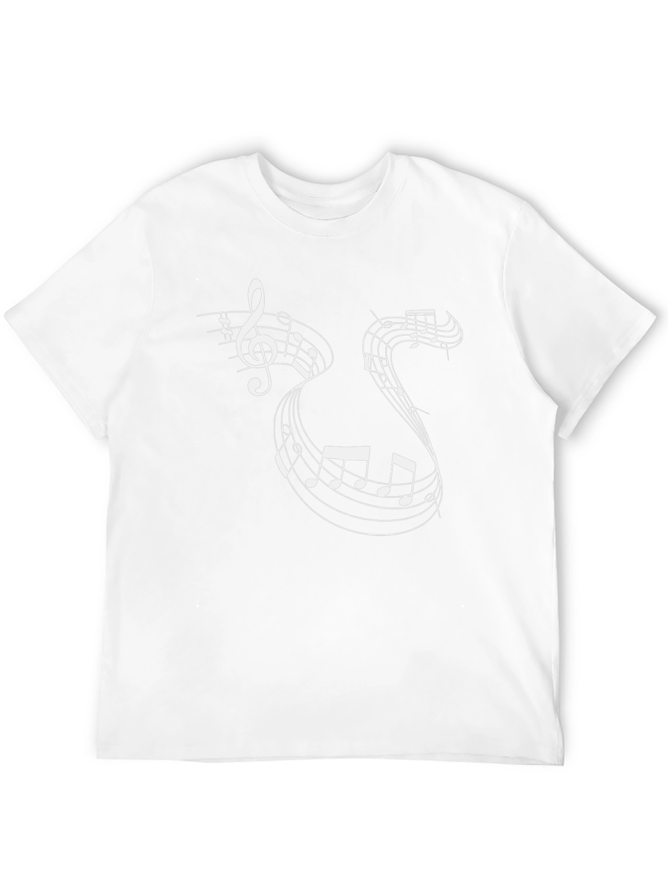 Musical Note Graphic Print Mens T-Shirt