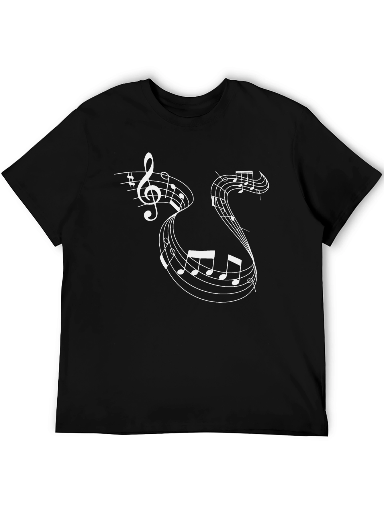 Musical Note Graphic Print Mens T-Shirt