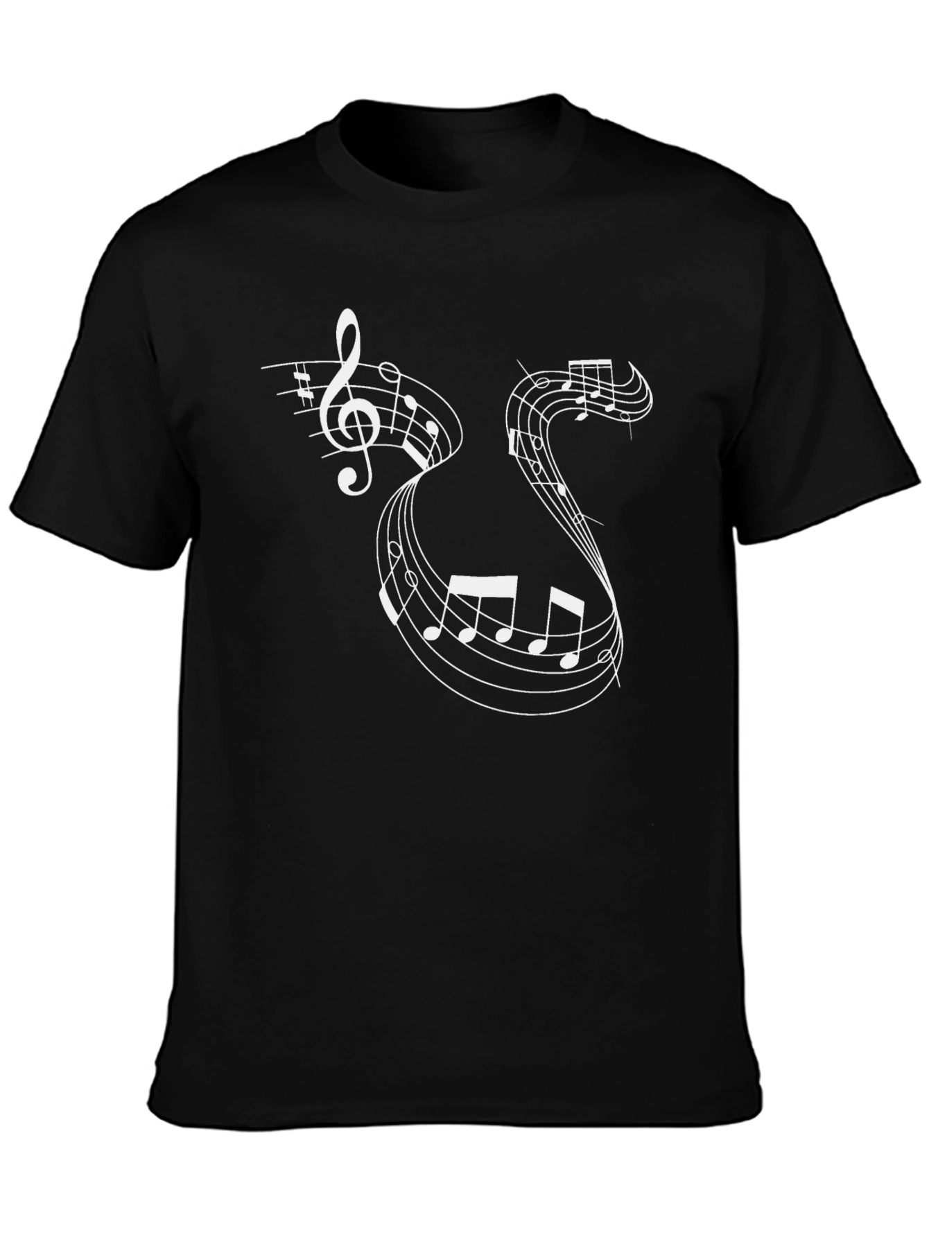 Musical Note Graphic Print Mens T-Shirt