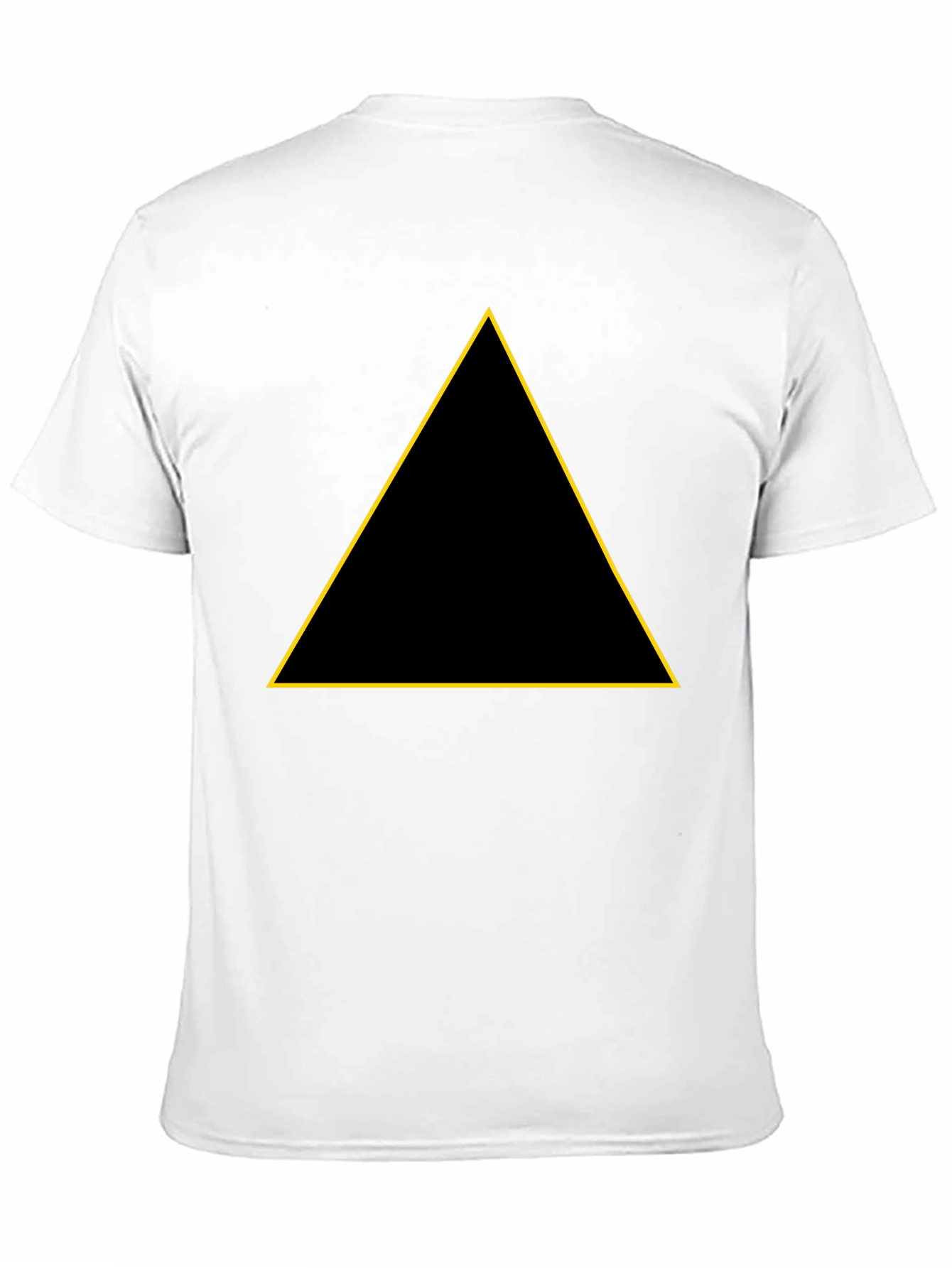 Black T-Shirt with Golden Triangle