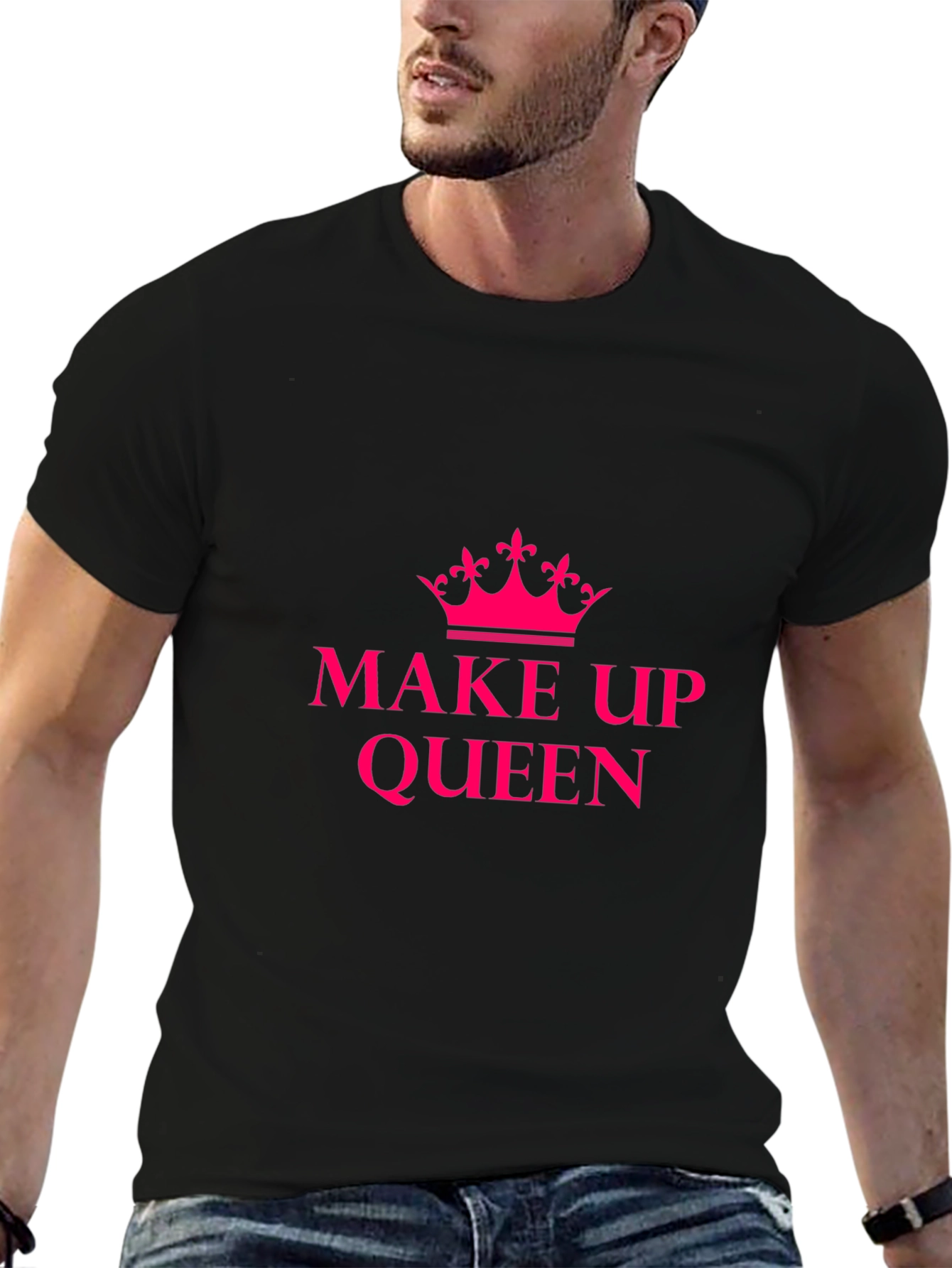 Make Up Queen T-Shirt - Pink Graphic Tee