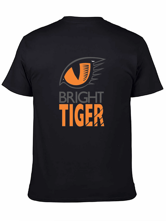Bright Tiger Graphic Tee - Black Cotton Blend