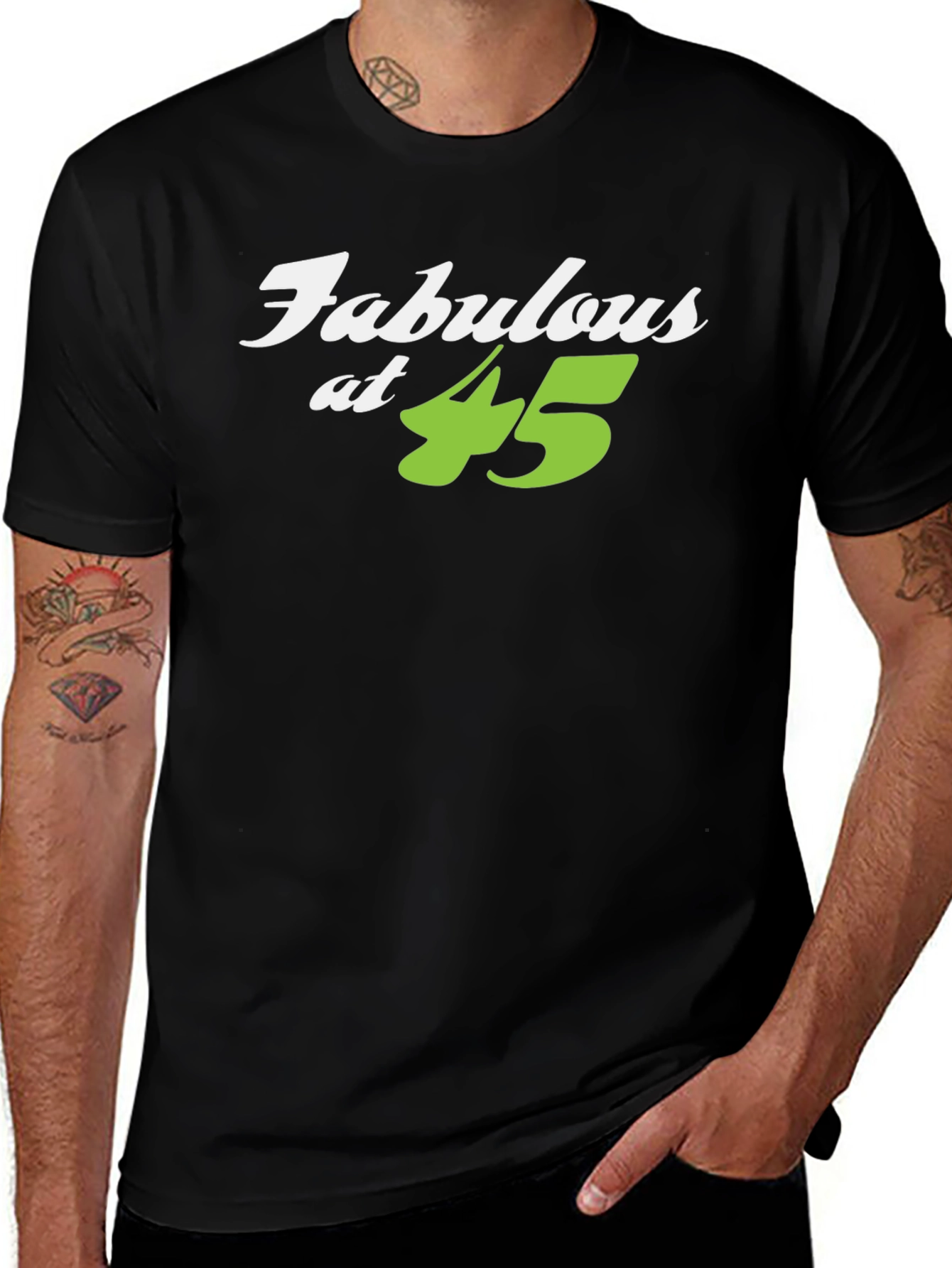 Fabulous at 45 Black T-Shirt