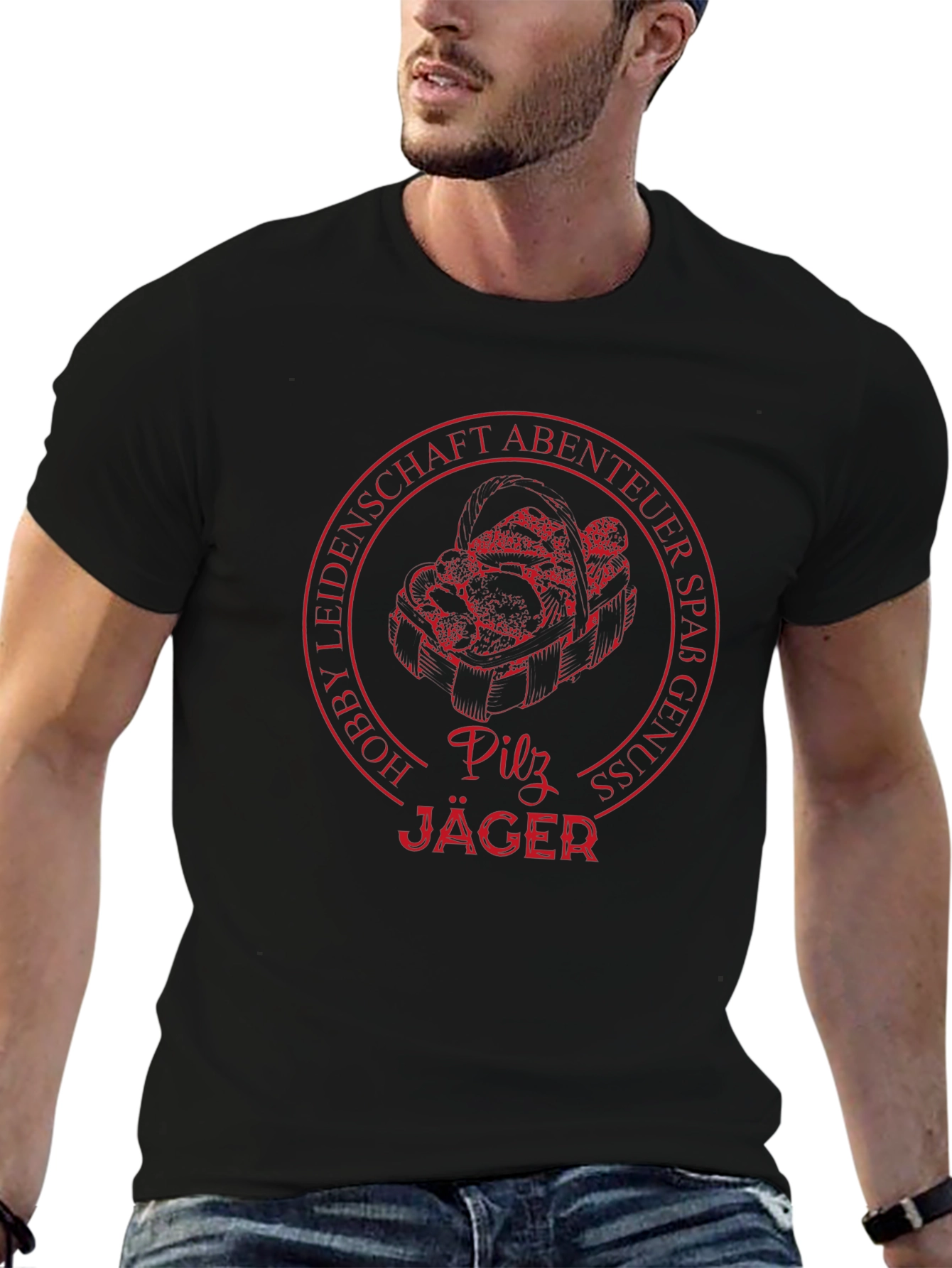 Pilz Jäger Graphic T-Shirt Mushroom Hunter Tee