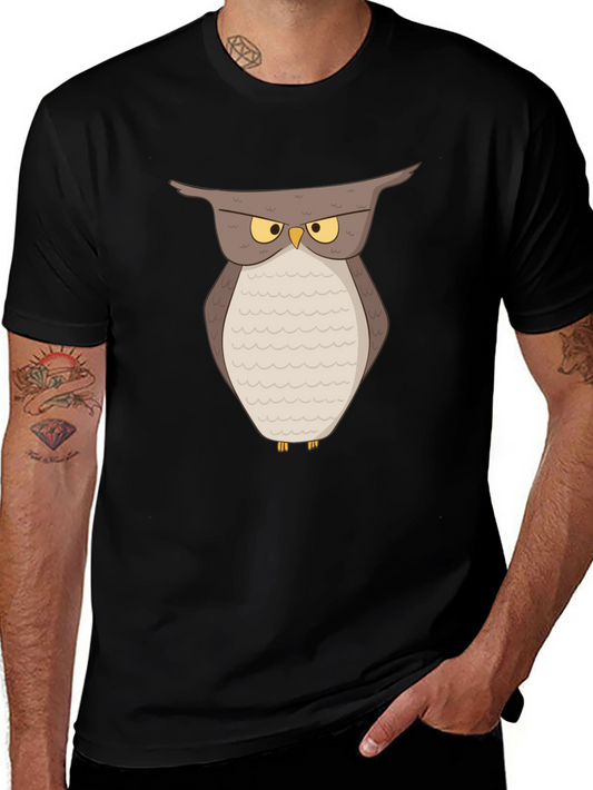 Grumpy Owl Graphic T-Shirt - Soft Cotton Tee