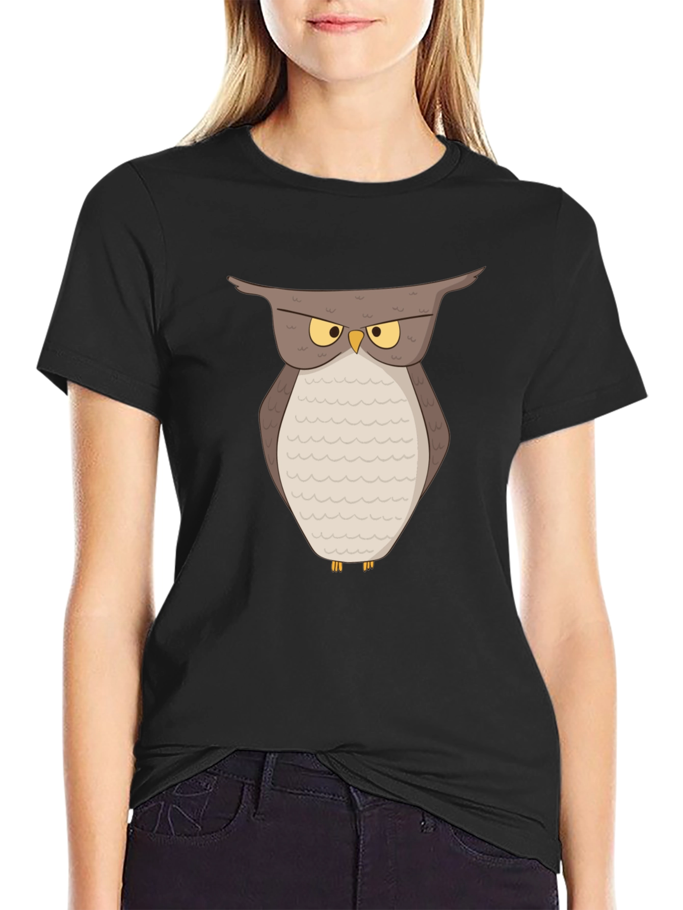 Grumpy Owl Graphic T-Shirt - Soft Cotton Tee