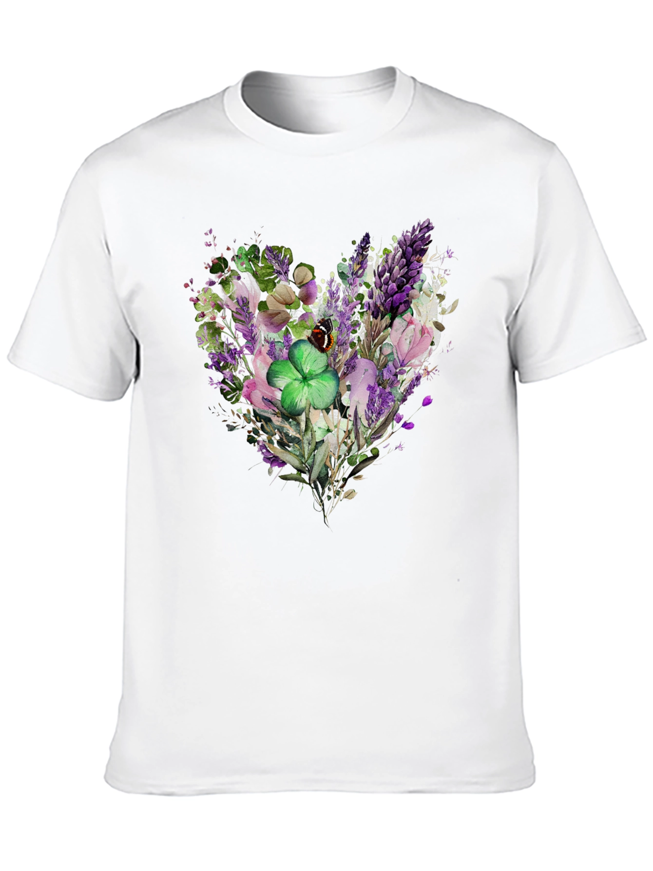 Floral Heart Clover St. Patricks Day T-Shirt