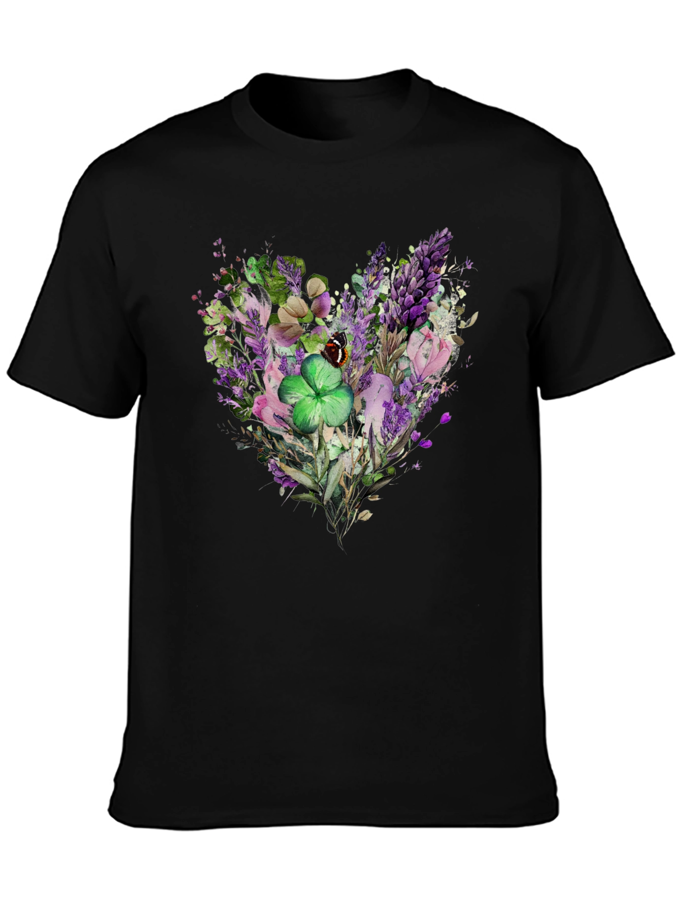 Floral Heart Clover St. Patricks Day T-Shirt