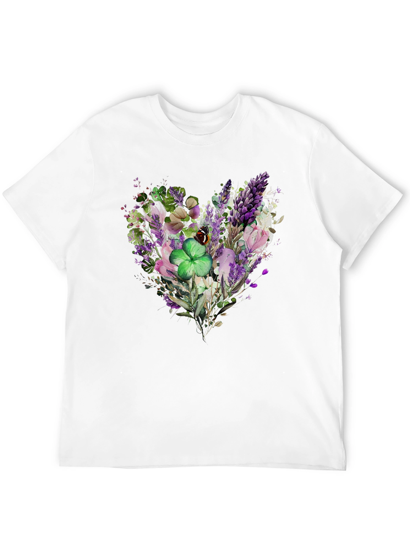 Floral Heart Clover St. Patricks Day T-Shirt