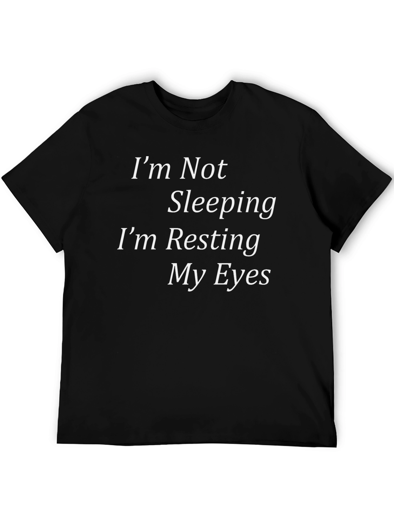 Funny Resting My Eyes Black T-Shirt