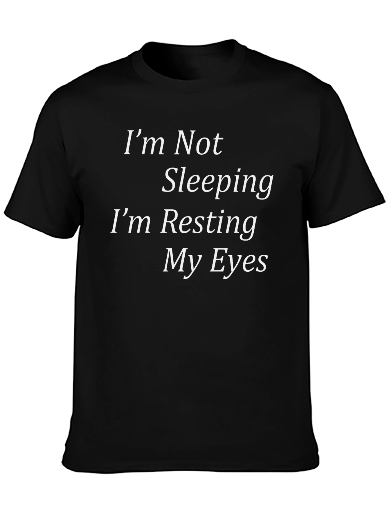 Funny Resting My Eyes Black T-Shirt