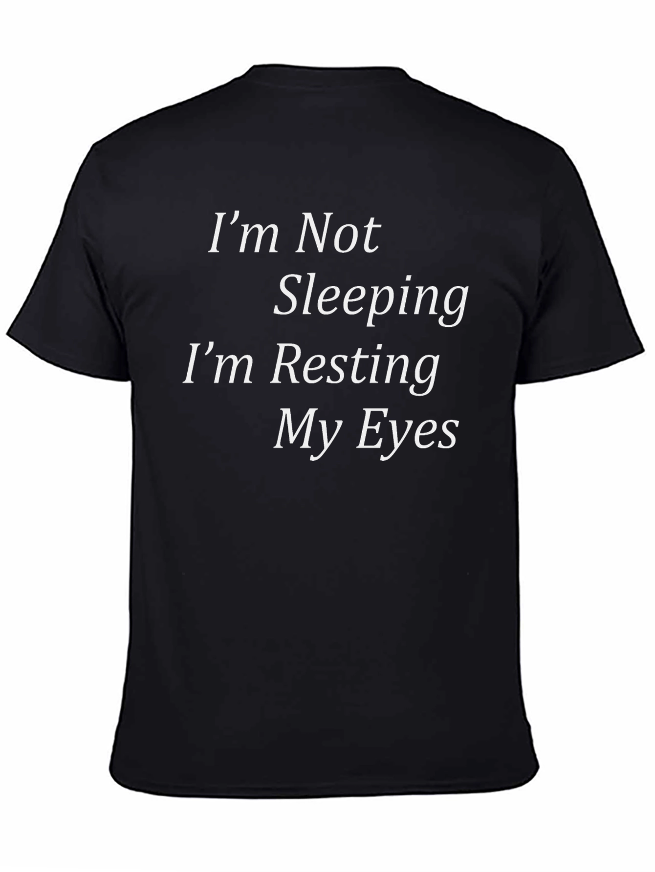 Funny Resting My Eyes Black T-Shirt