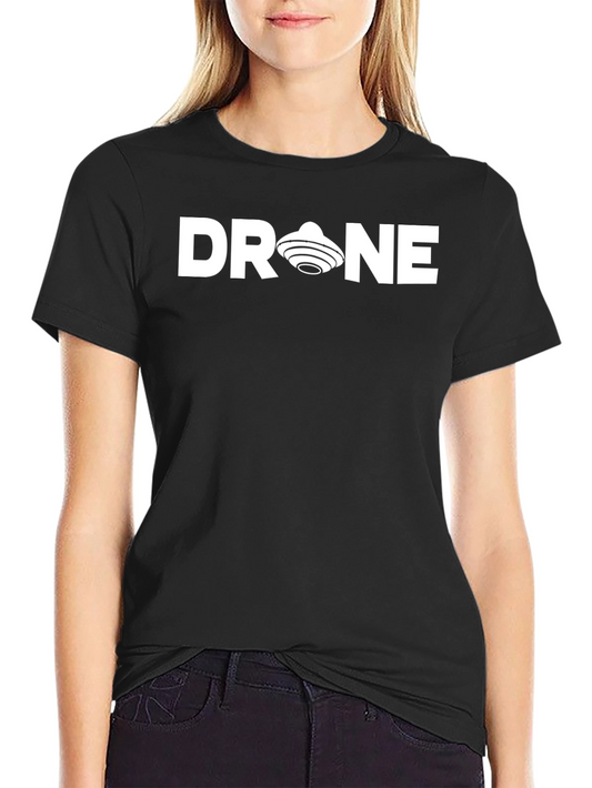 Drone UFO Graphic Black T-Shirt