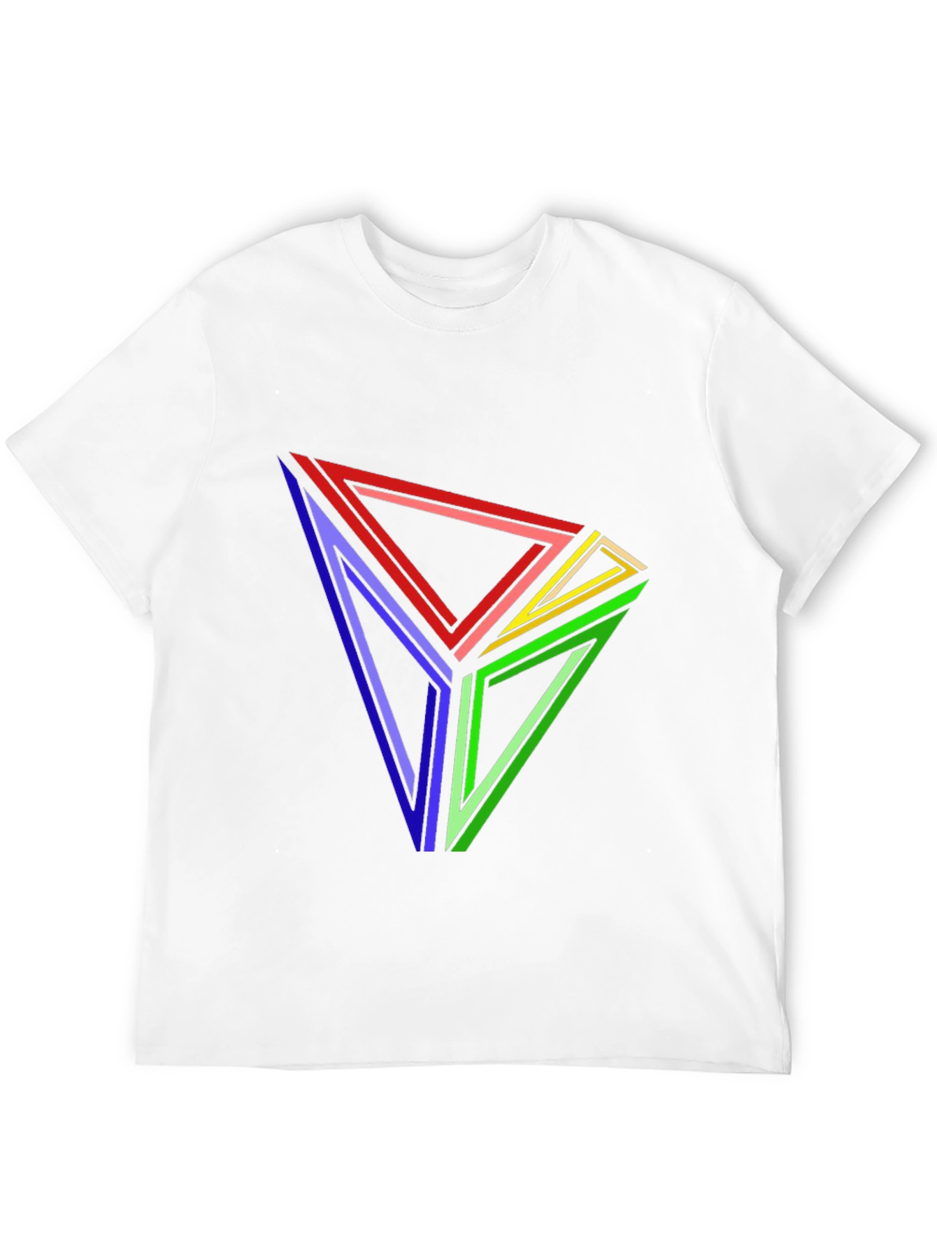Geometric Triangle T-Shirt - Abstract Illusion Tee